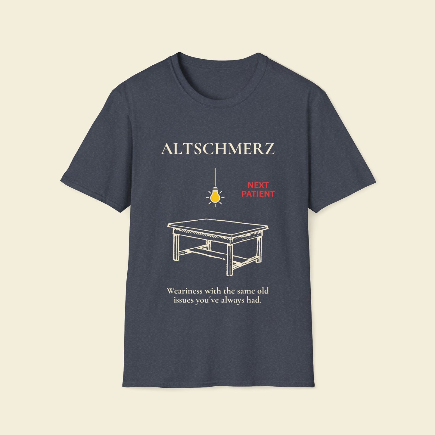 Altschmerz – Minimalist Psychology Tee Heather Navy