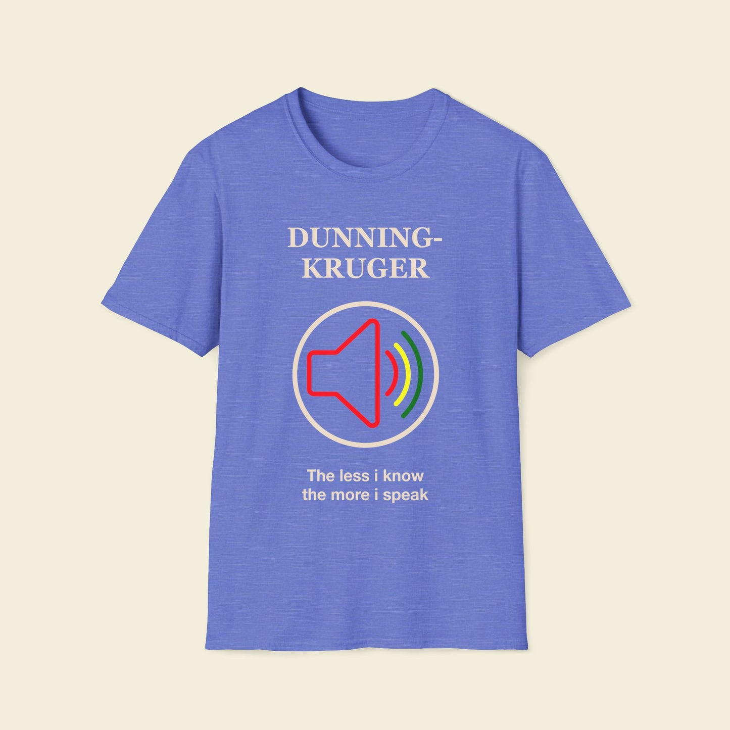 Dunning–Kruger – Minimalist Psychology Tee Heather Royal