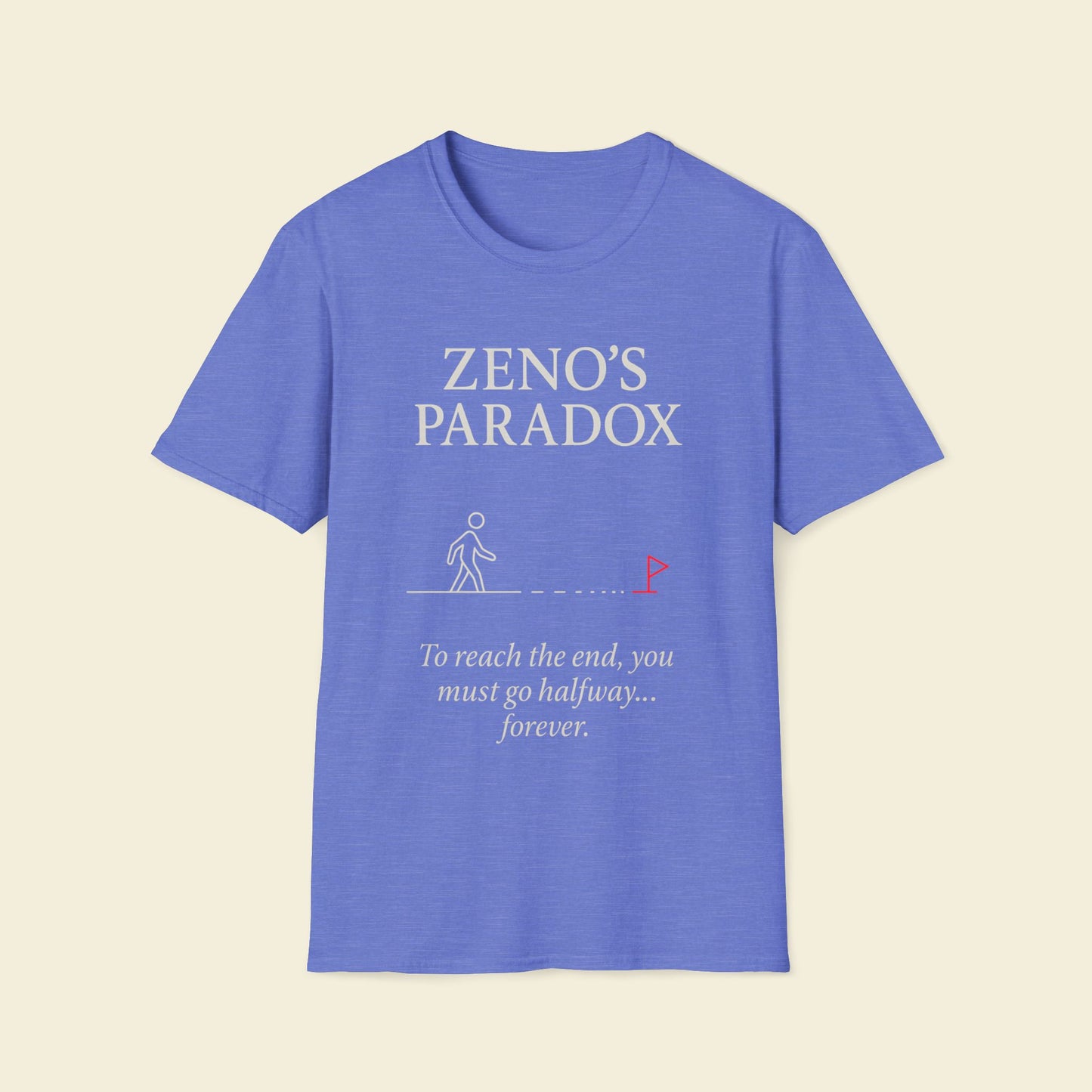 Zeno’s Paradox – Minimalist Philosophy Tee Heather Royal