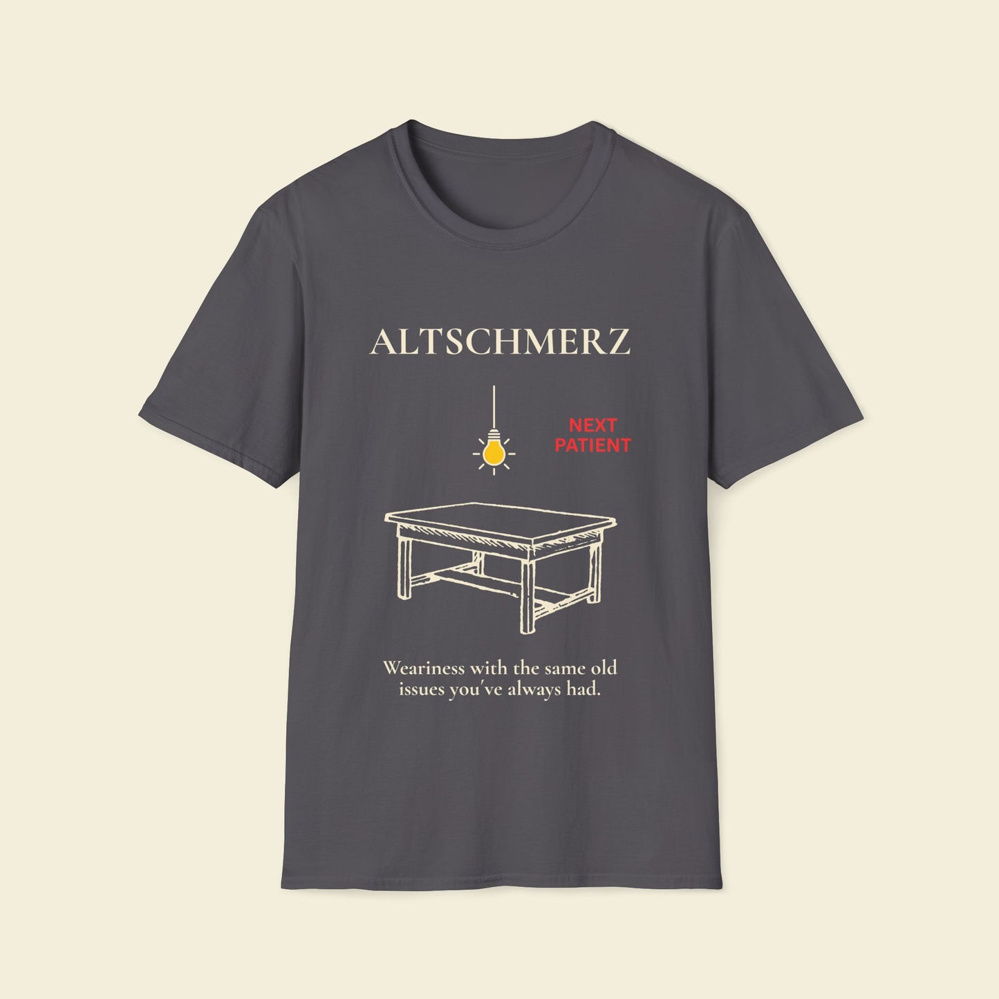 Altschmerz – Minimalist Psychology Tee Charcoal