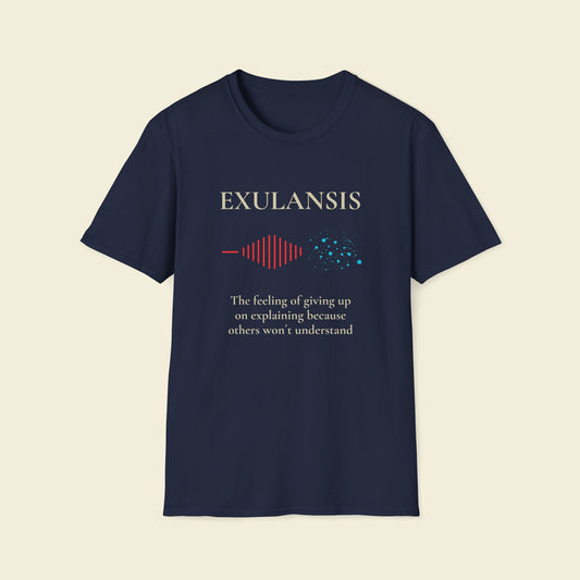 Exulansis – Minimalist Psychology Tee Navy