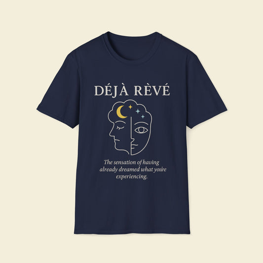 Déjà Rêvé – Minimalist Psychology Tee Navy