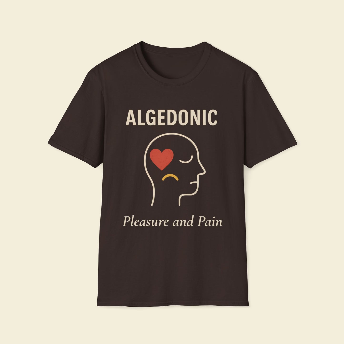 Algedonic – Minimalist Psychology Tee Chocolate
