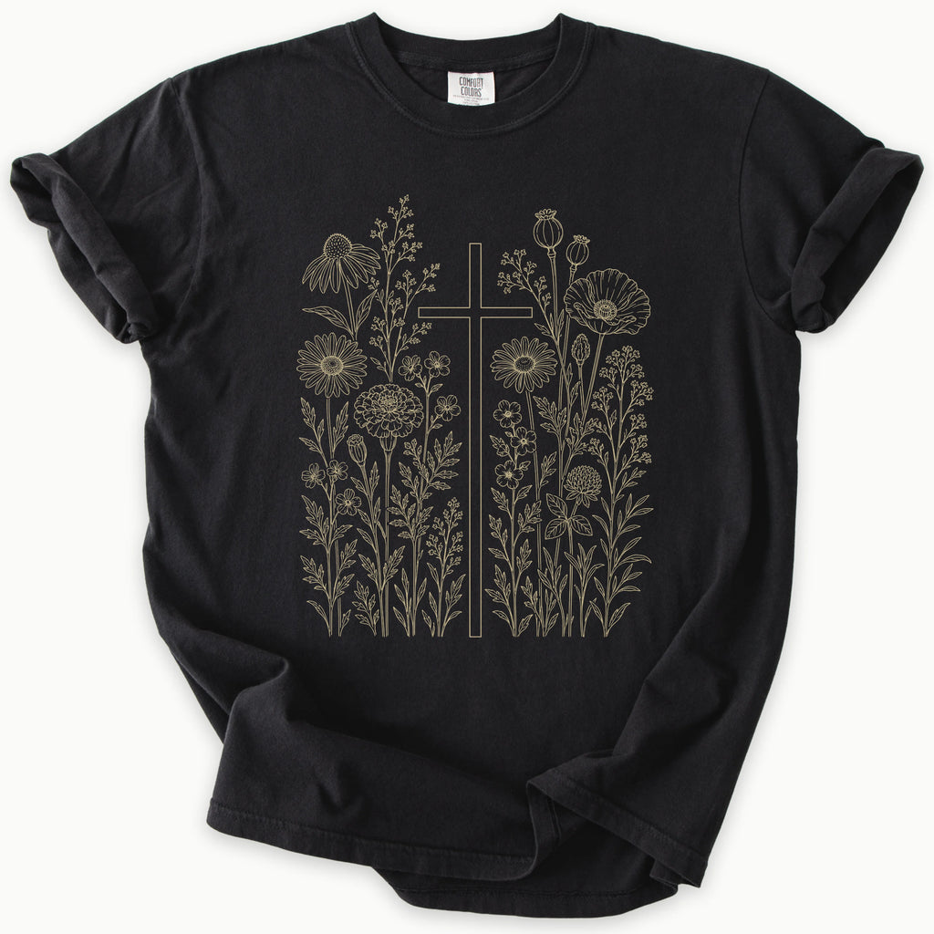 Floral Cross T-Shirt