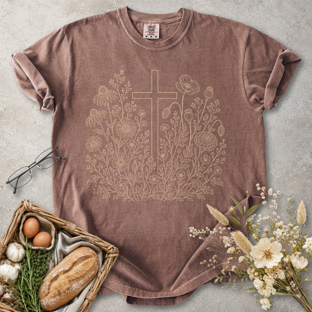 Wildflower Cross Christian T-Shirt