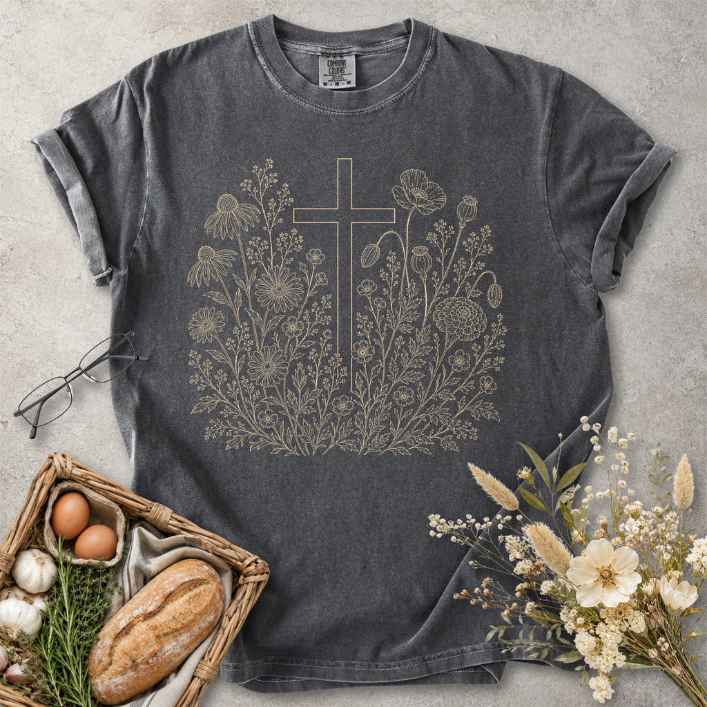 Wildflower Cross Christian T-Shirt