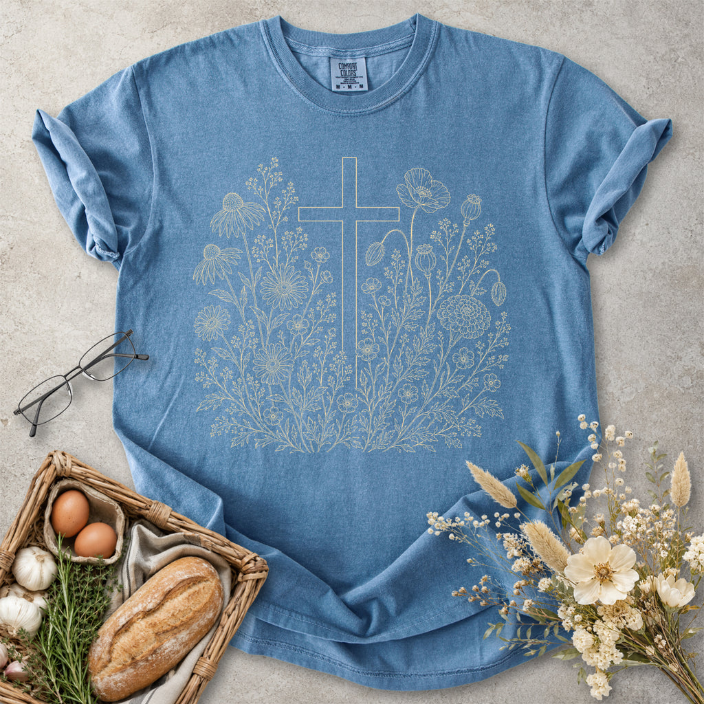Wildflower Cross Christian T-Shirt