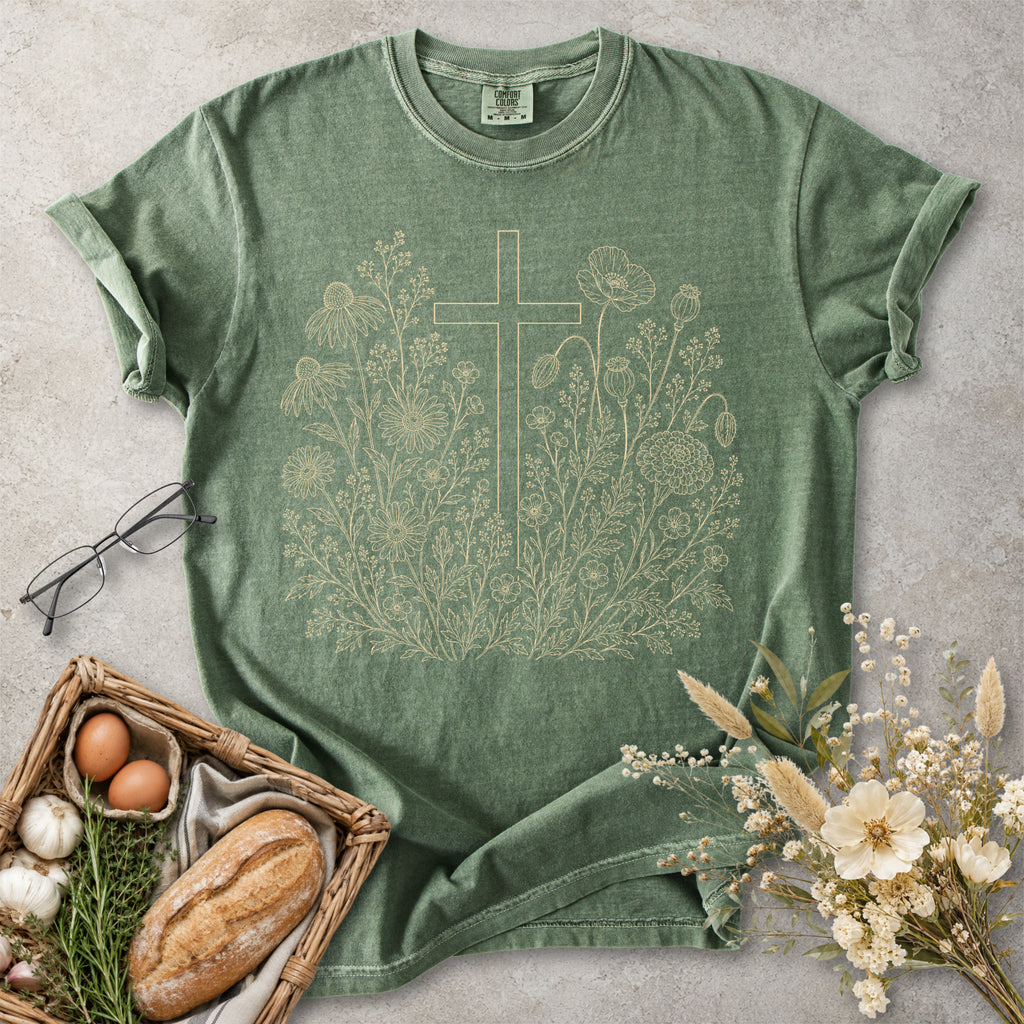Wildflower Cross Christian T-Shirt