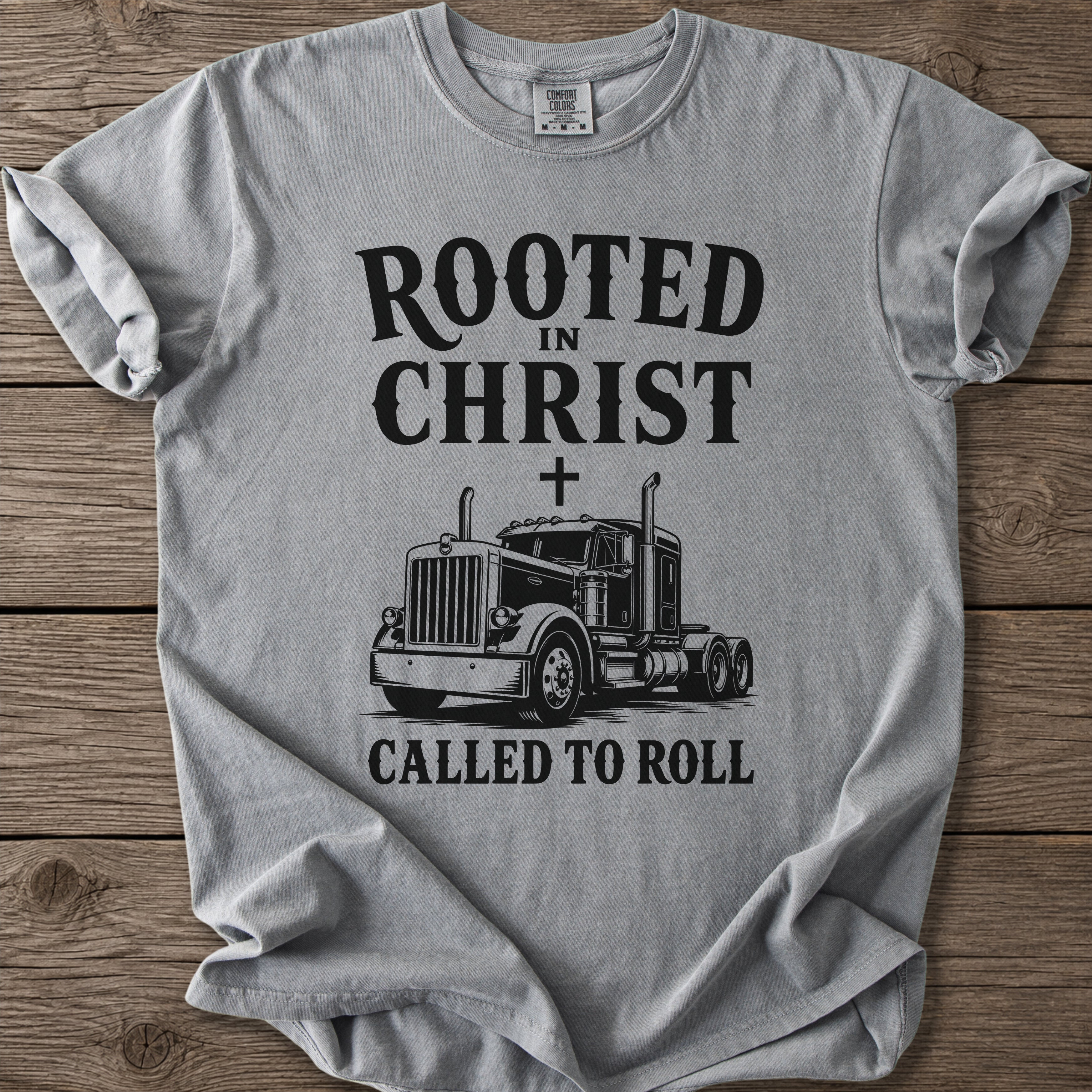 Rooted in Christ Trucker T-Shirt