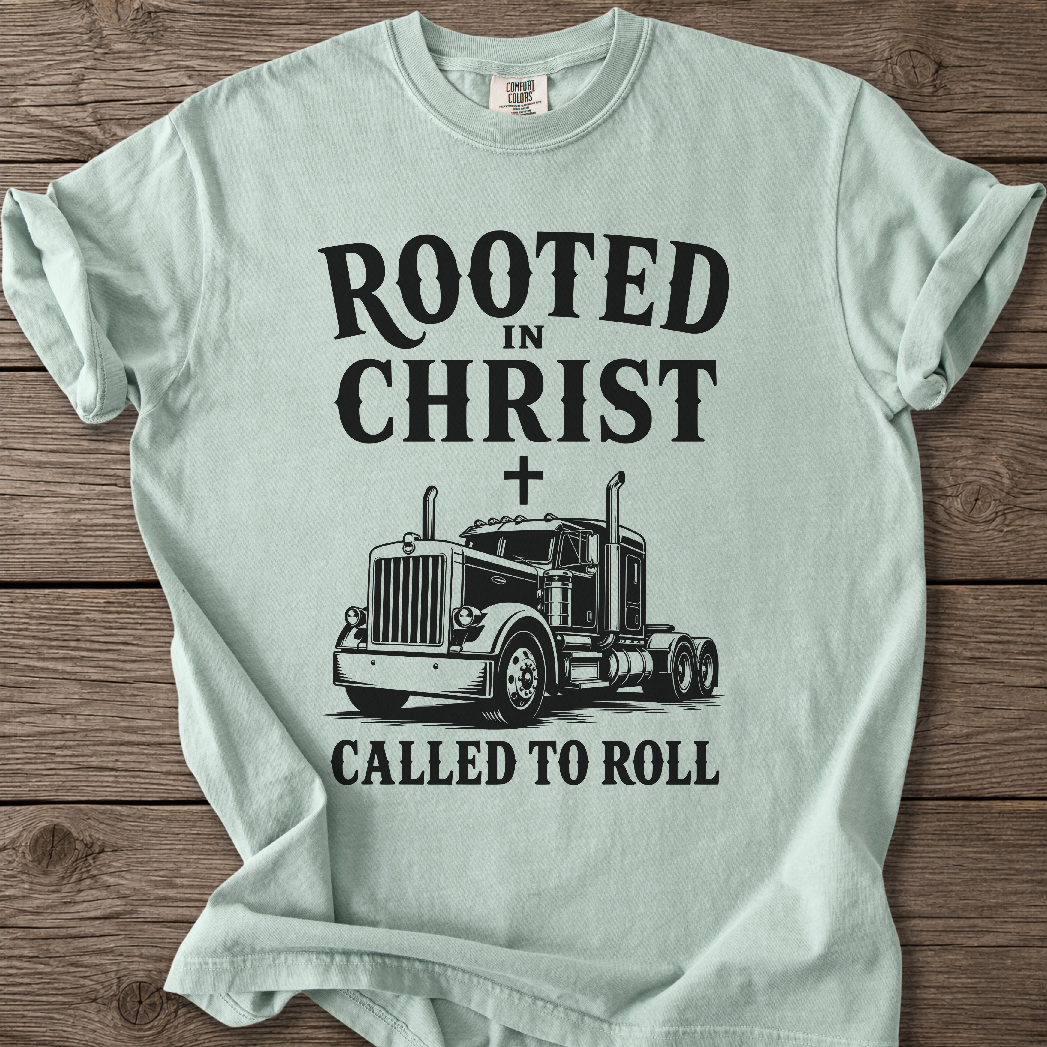 Rooted in Christ Trucker T-Shirt