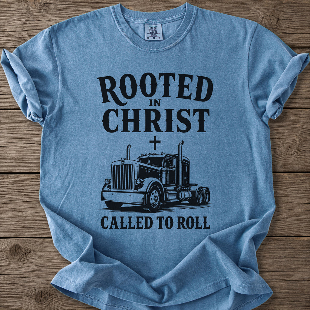 Rooted in Christ Trucker T-Shirt