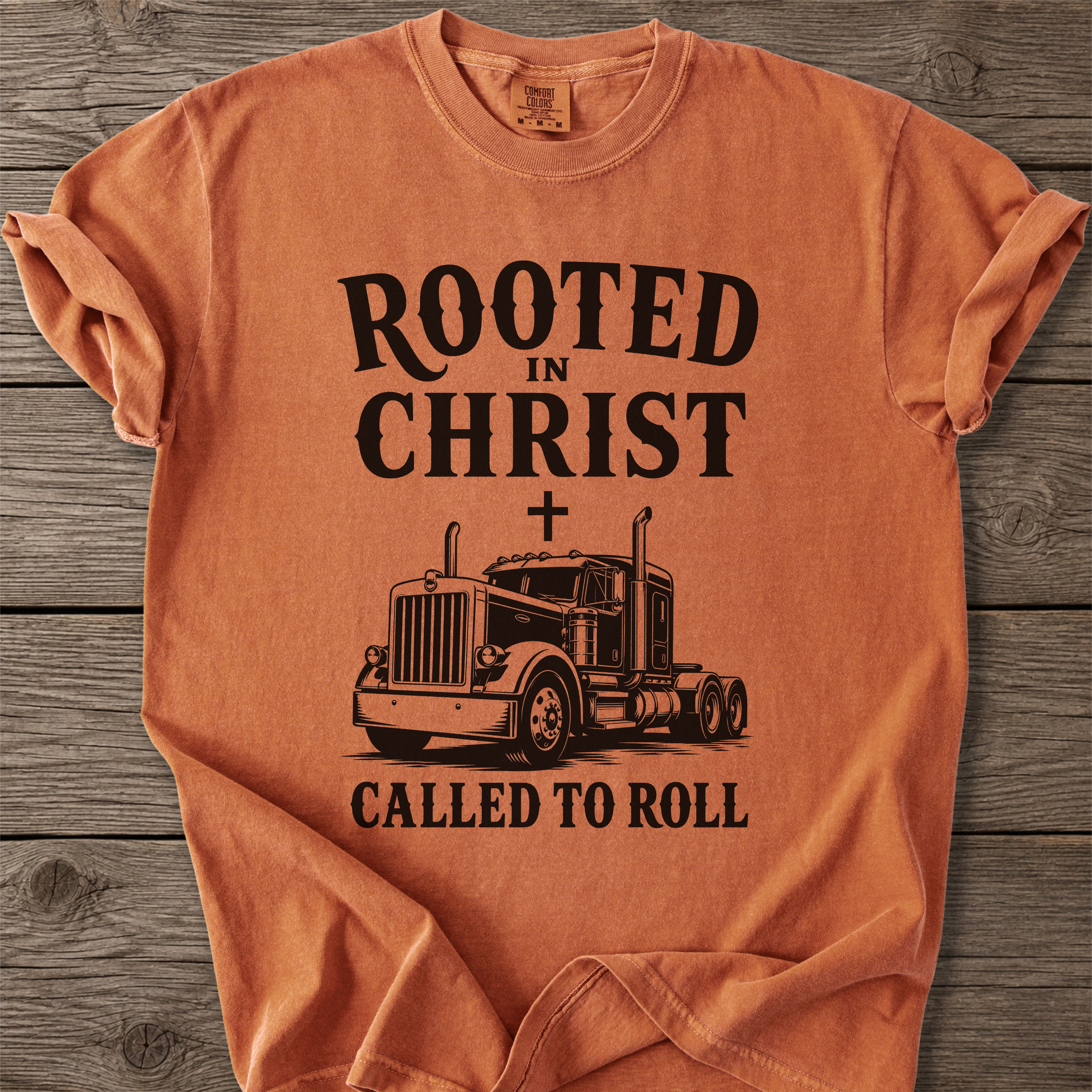 Rooted in Christ Trucker T-Shirt