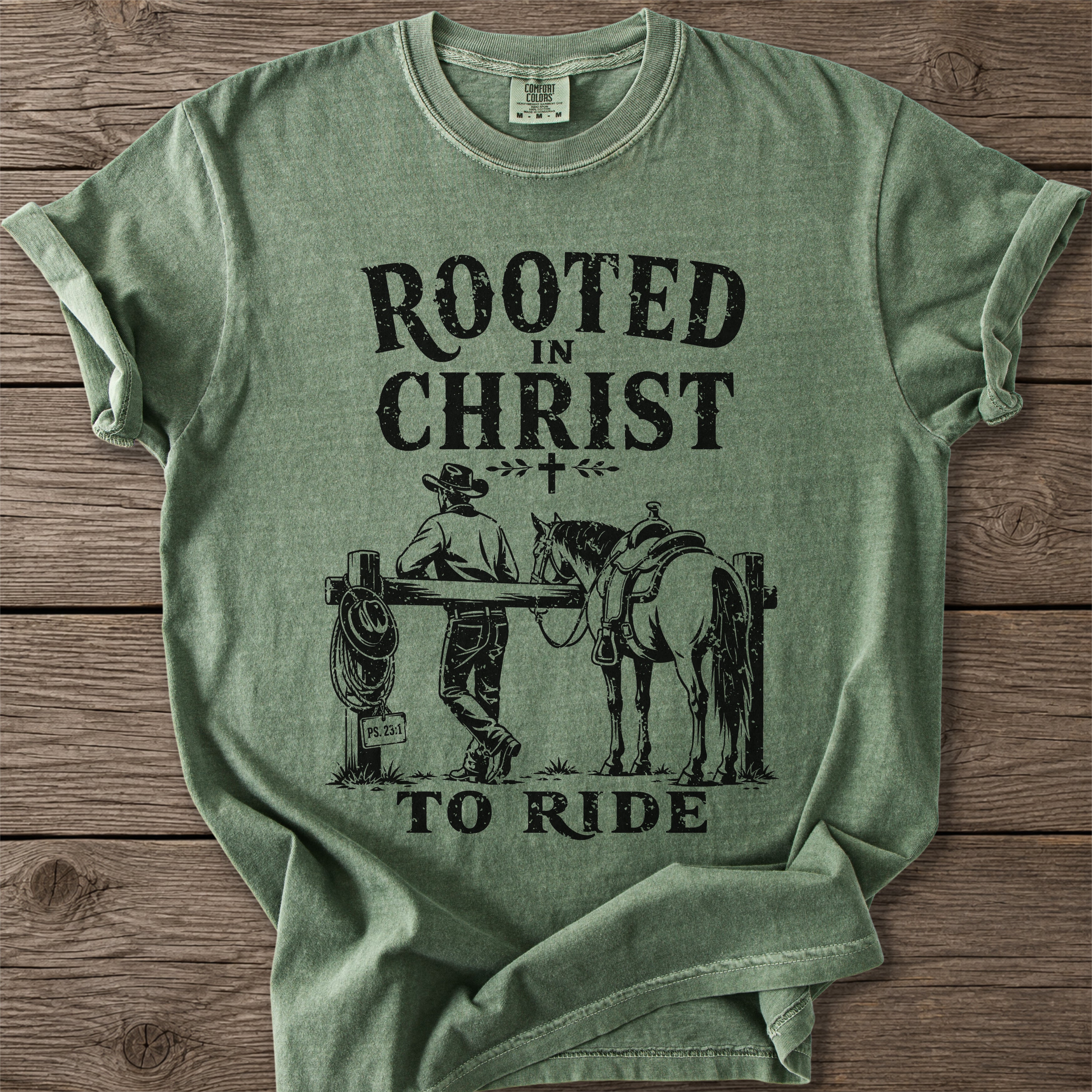 Rooted in Christ To Ride T-Shirt