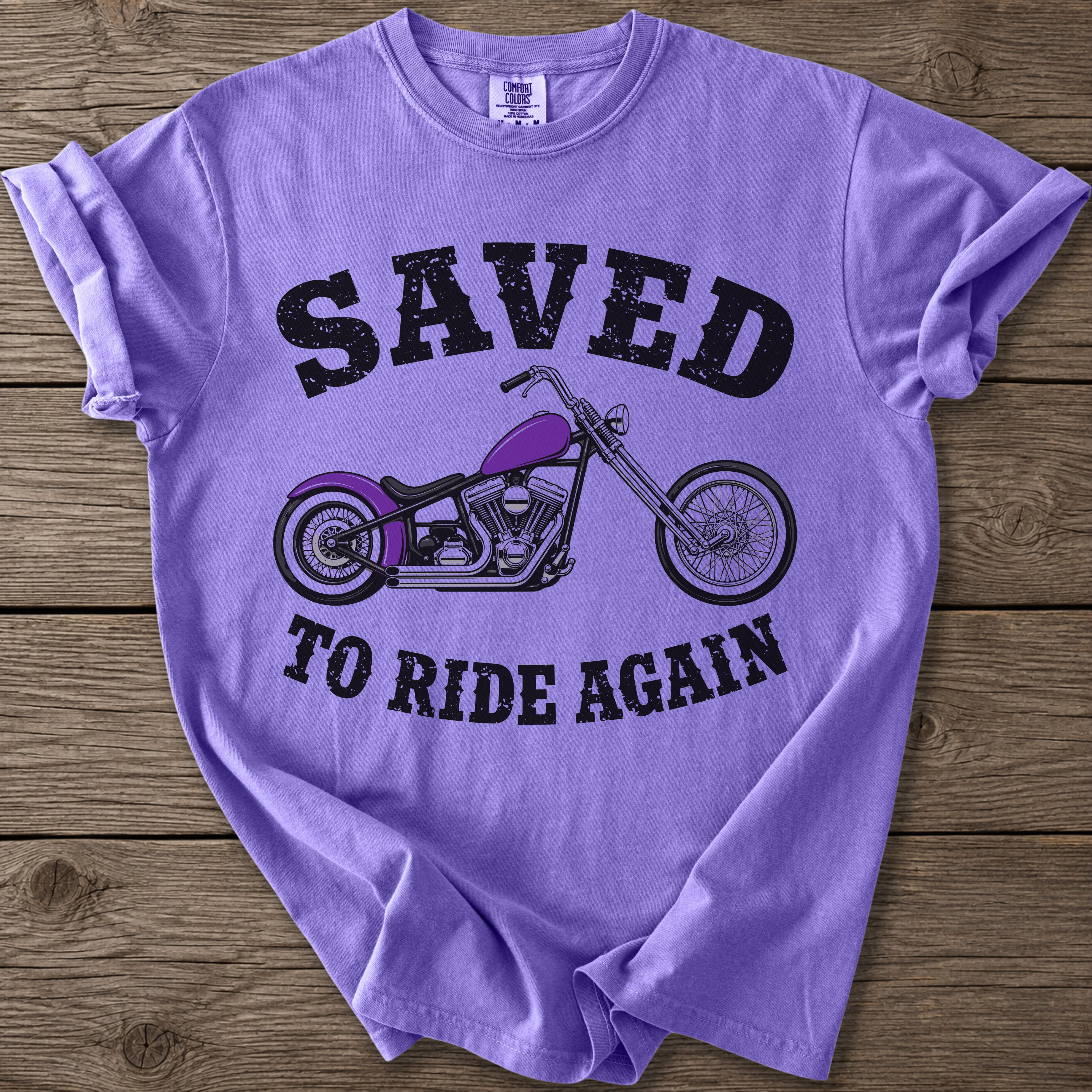 Saved to Ride Faith Motorcycle T-Shirt