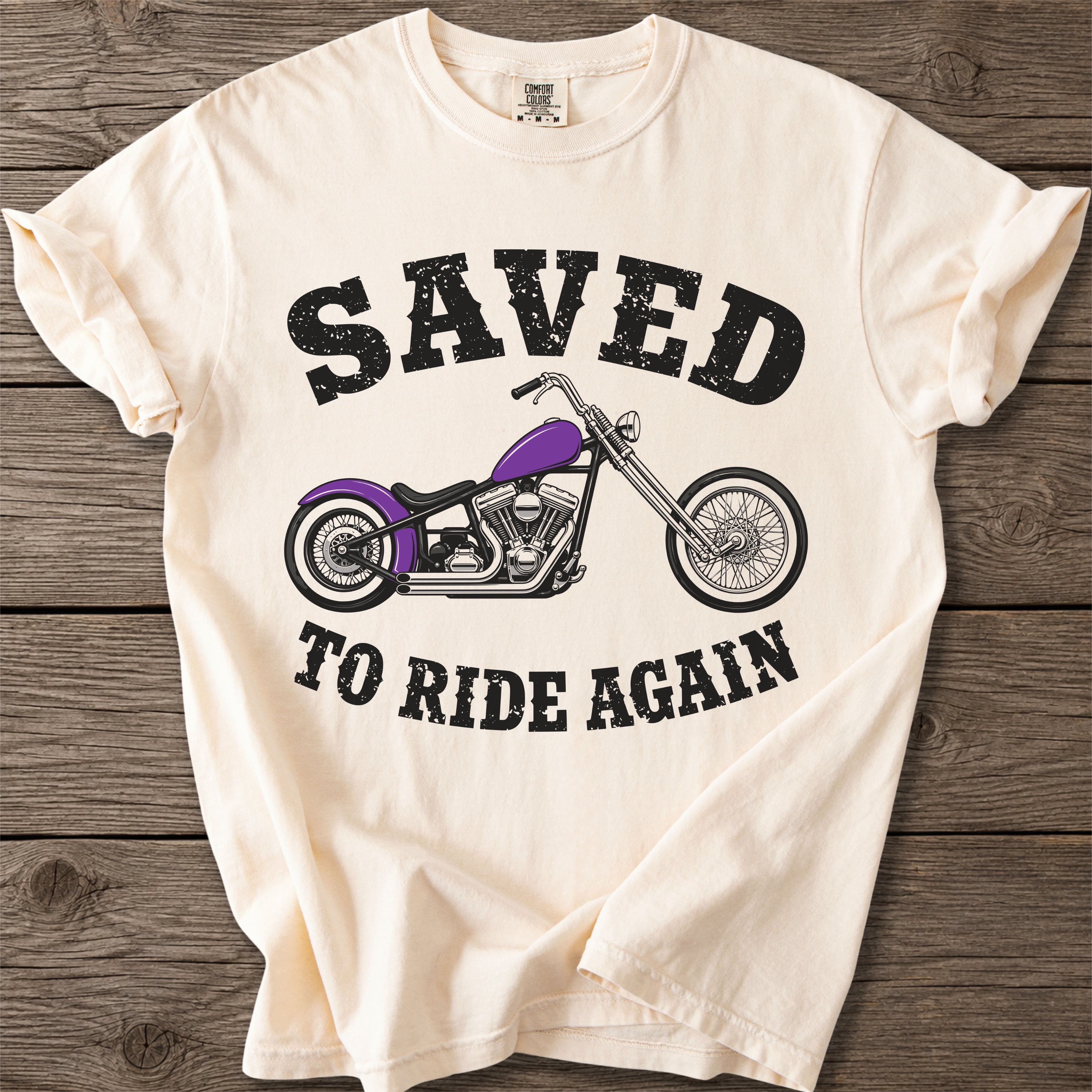 Saved to Ride Faith Motorcycle T-Shirt
