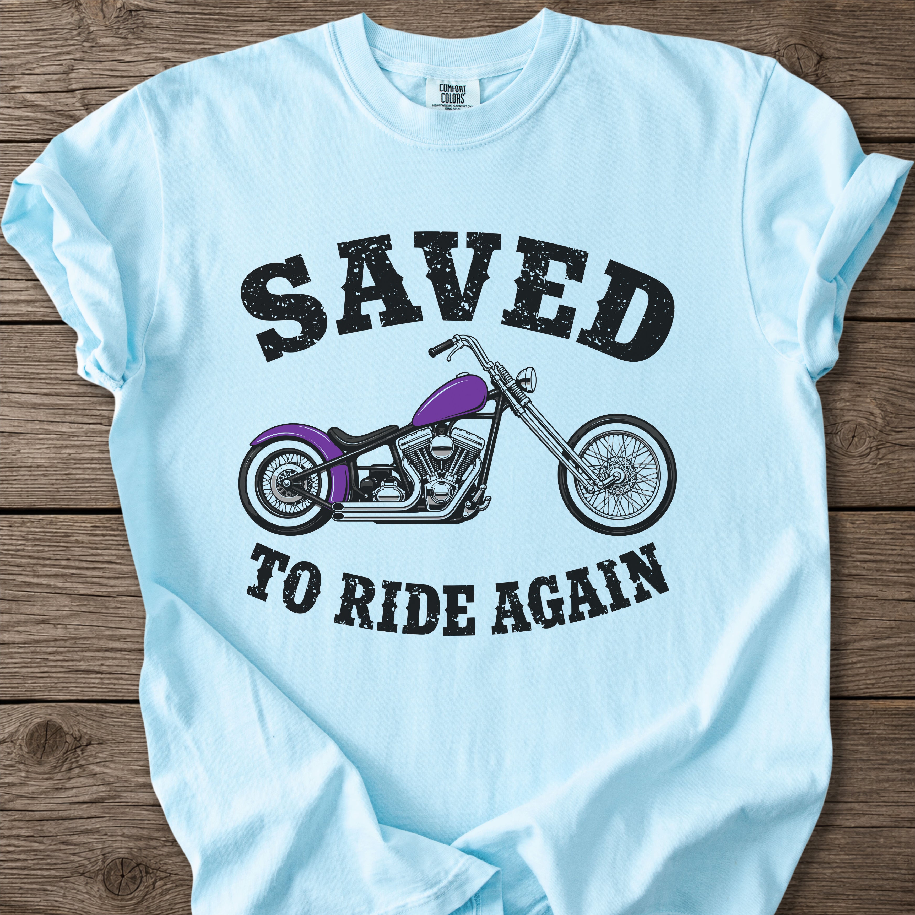 Saved to Ride Faith Motorcycle T-Shirt