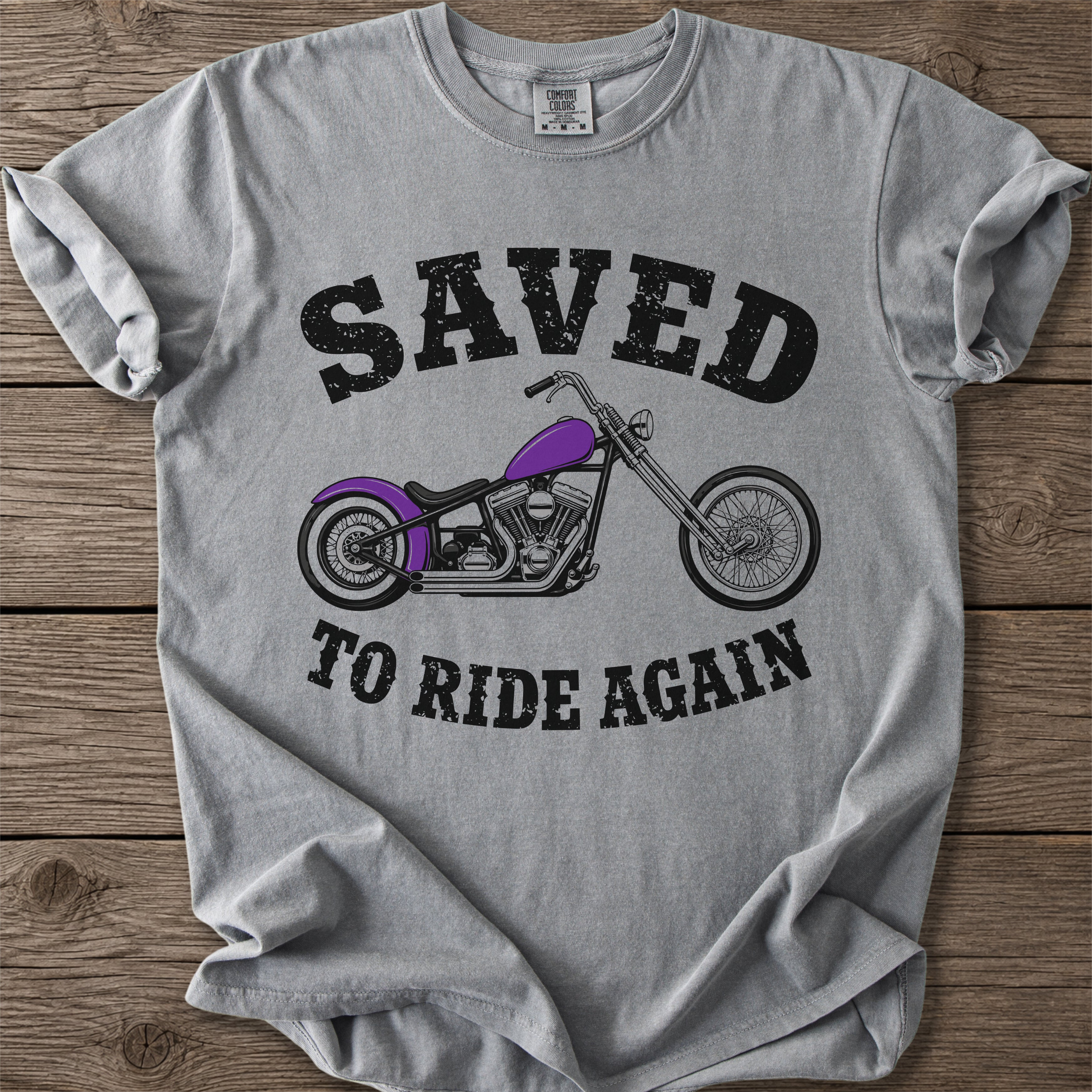 Saved to Ride Faith Motorcycle T-Shirt