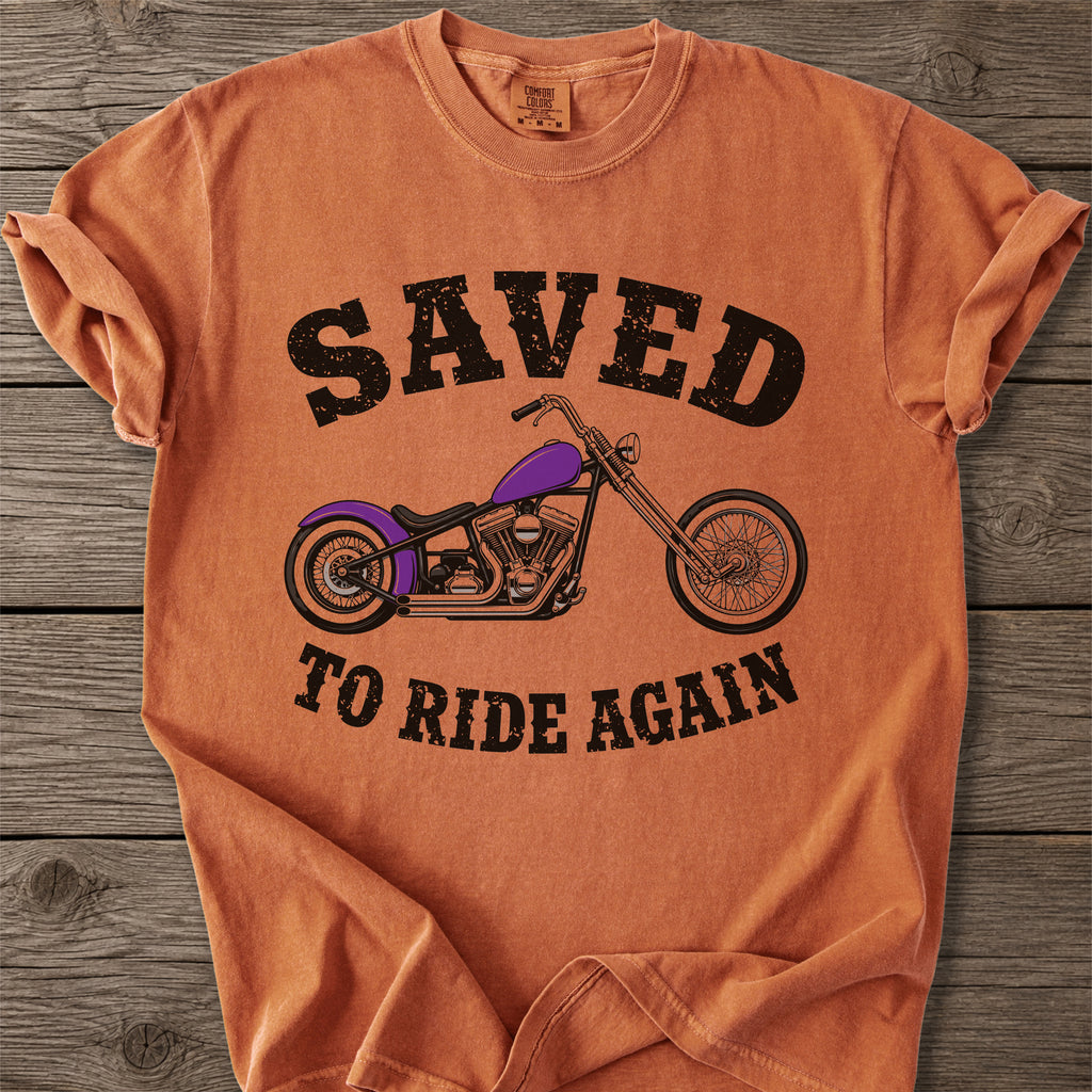 Saved to Ride Faith Motorcycle T-Shirt