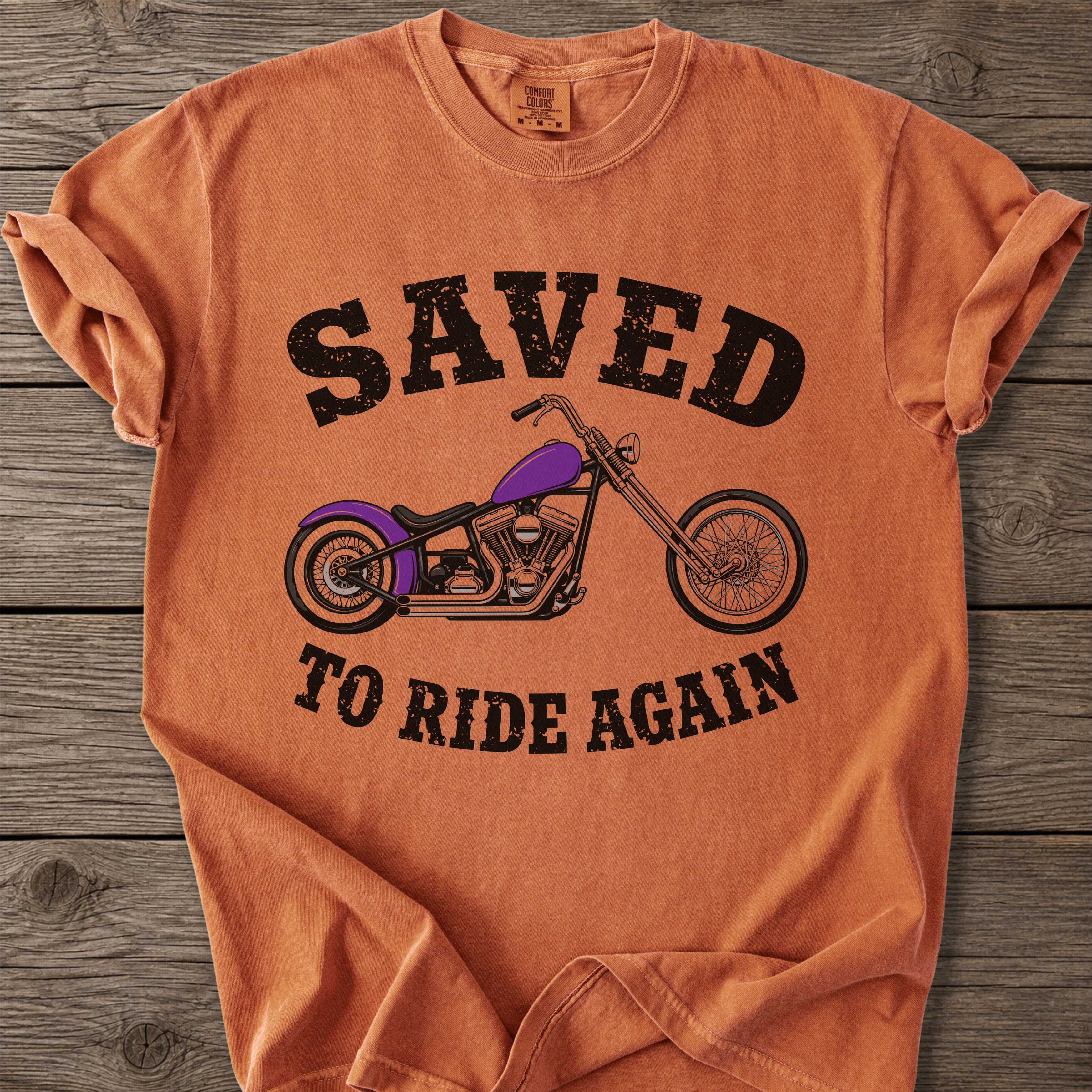 Saved to Ride Faith Motorcycle T-Shirt