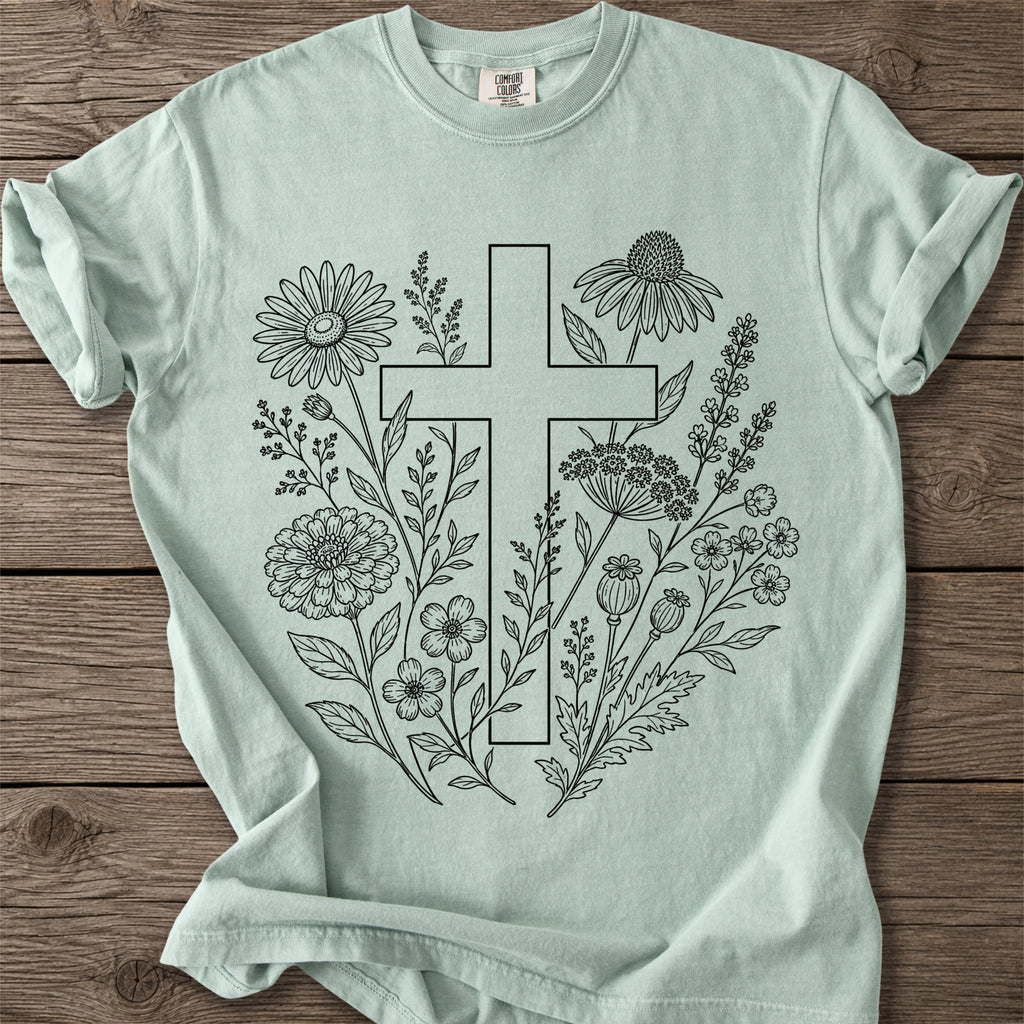 Botanical Cross Faith T-Shirt