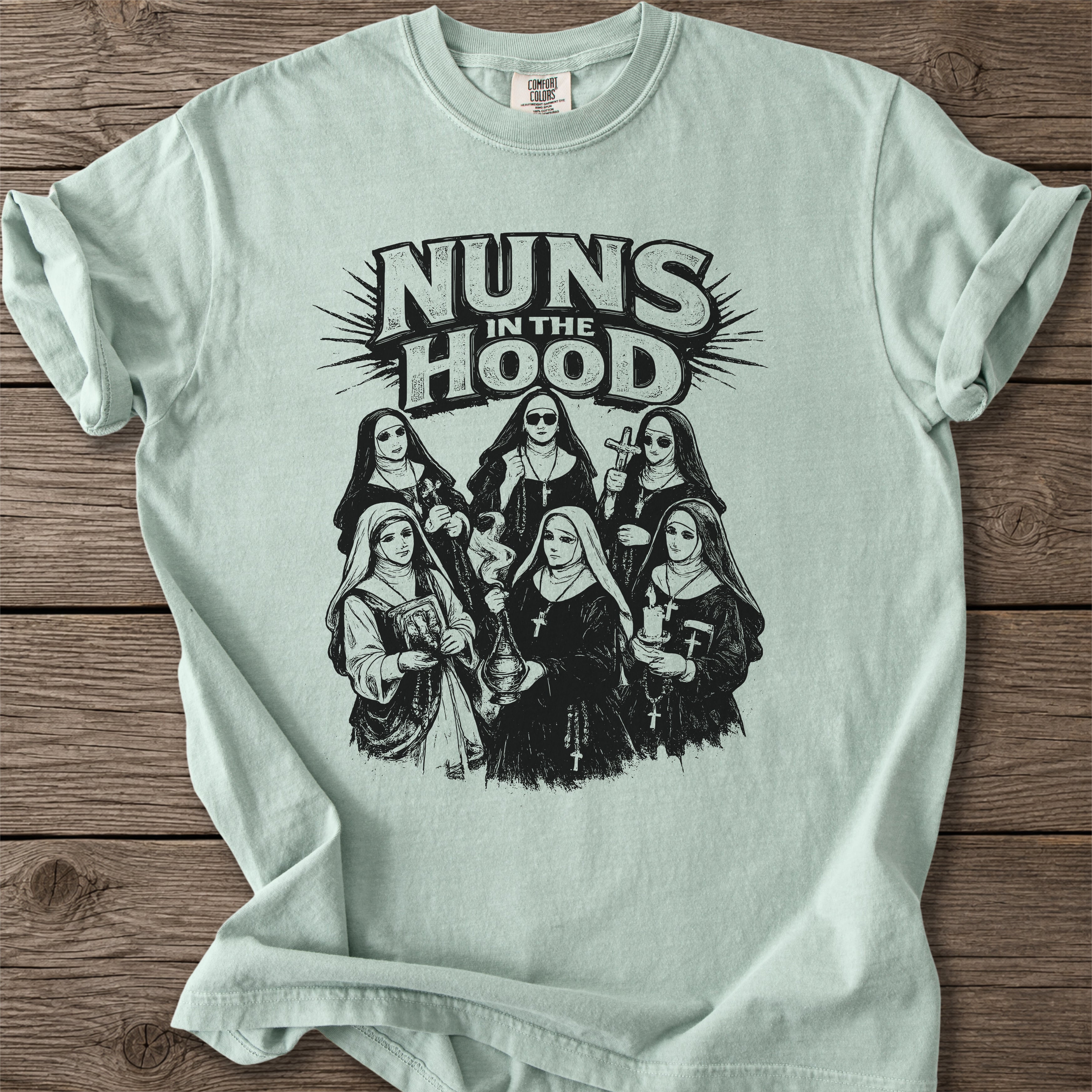 Nuns in the Hood Catholic T-Shirt