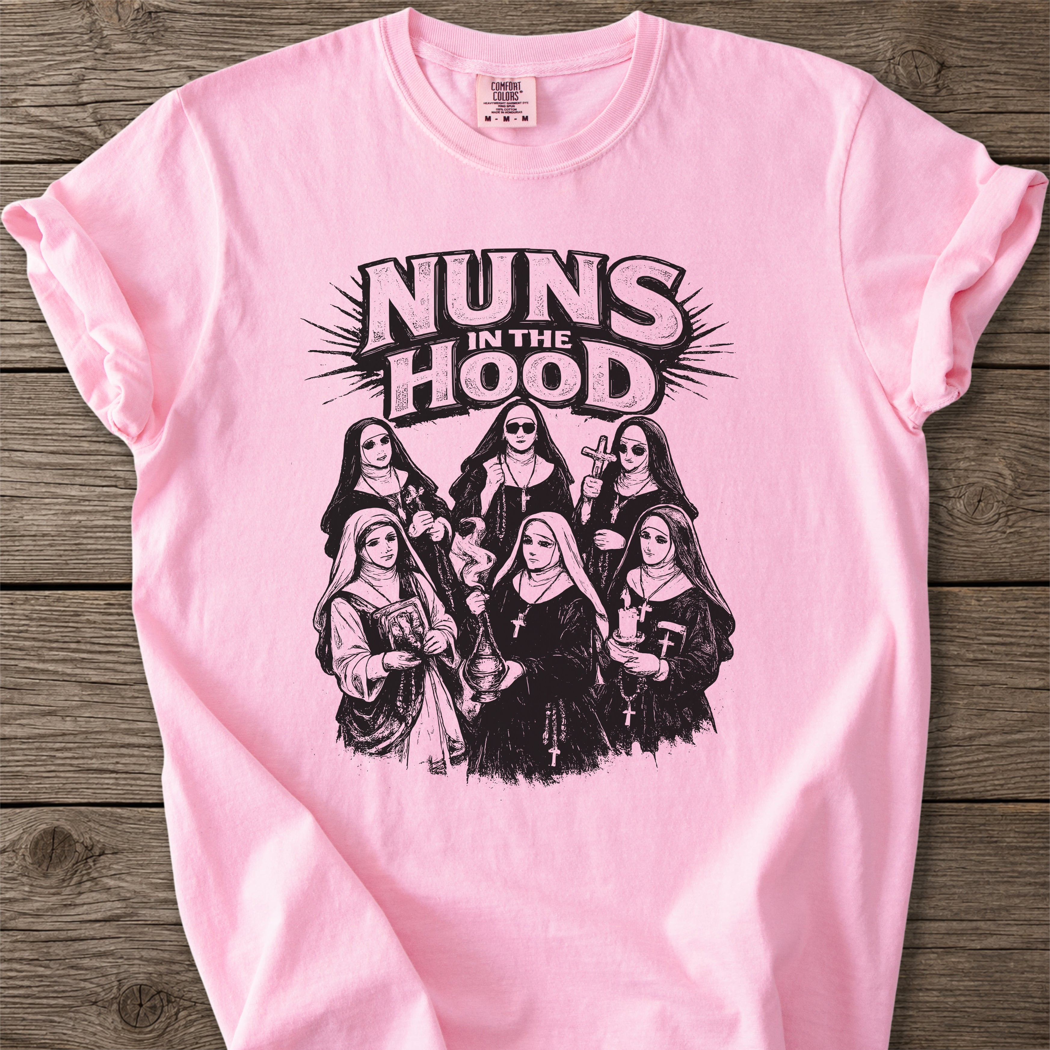 Nuns in the Hood Catholic T-Shirt