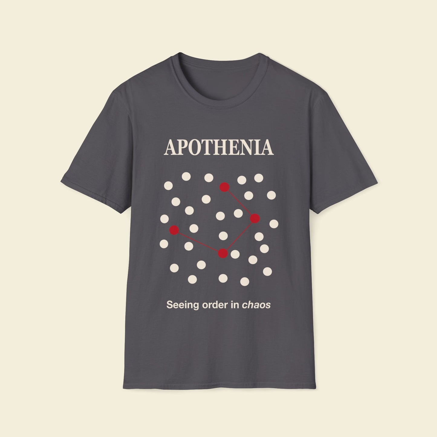 Apophenia – Minimalist Psychology Tee Charcoal