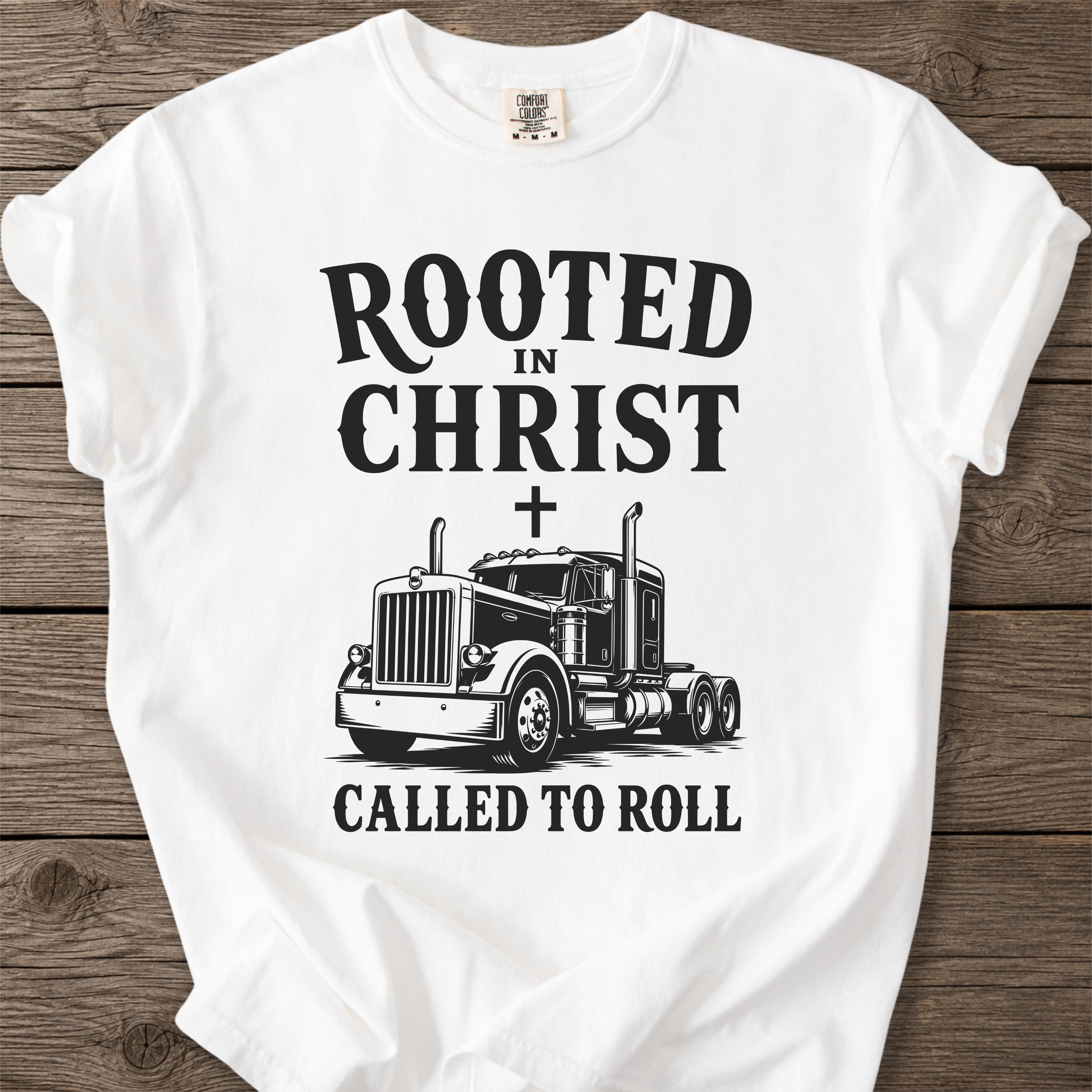 Rooted in Christ Trucker T-Shirt