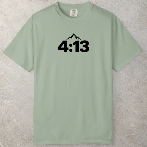4:13 T-Shirt in Bay (sage green) — 4:13 shirt, casual t shirt, Comfort Colors 1717 unisex christian faith tee