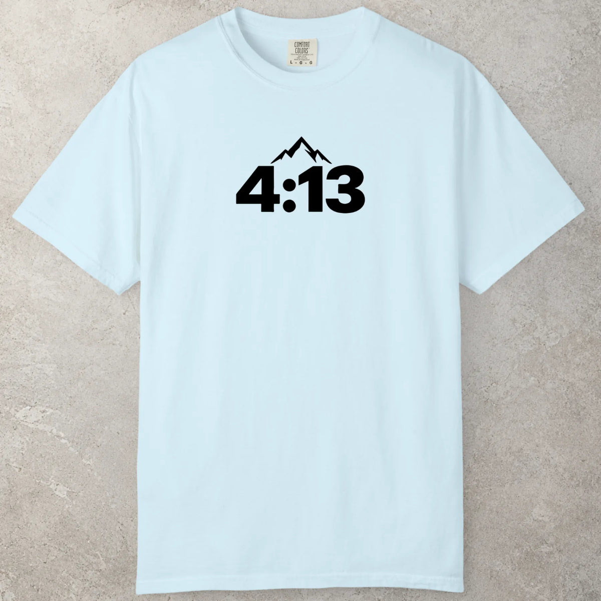 4:13 T-Shirt in Chambray (light blue) — 4:13 shirt, casual t shirt, Comfort Colors 1717 unisex christian faith tee