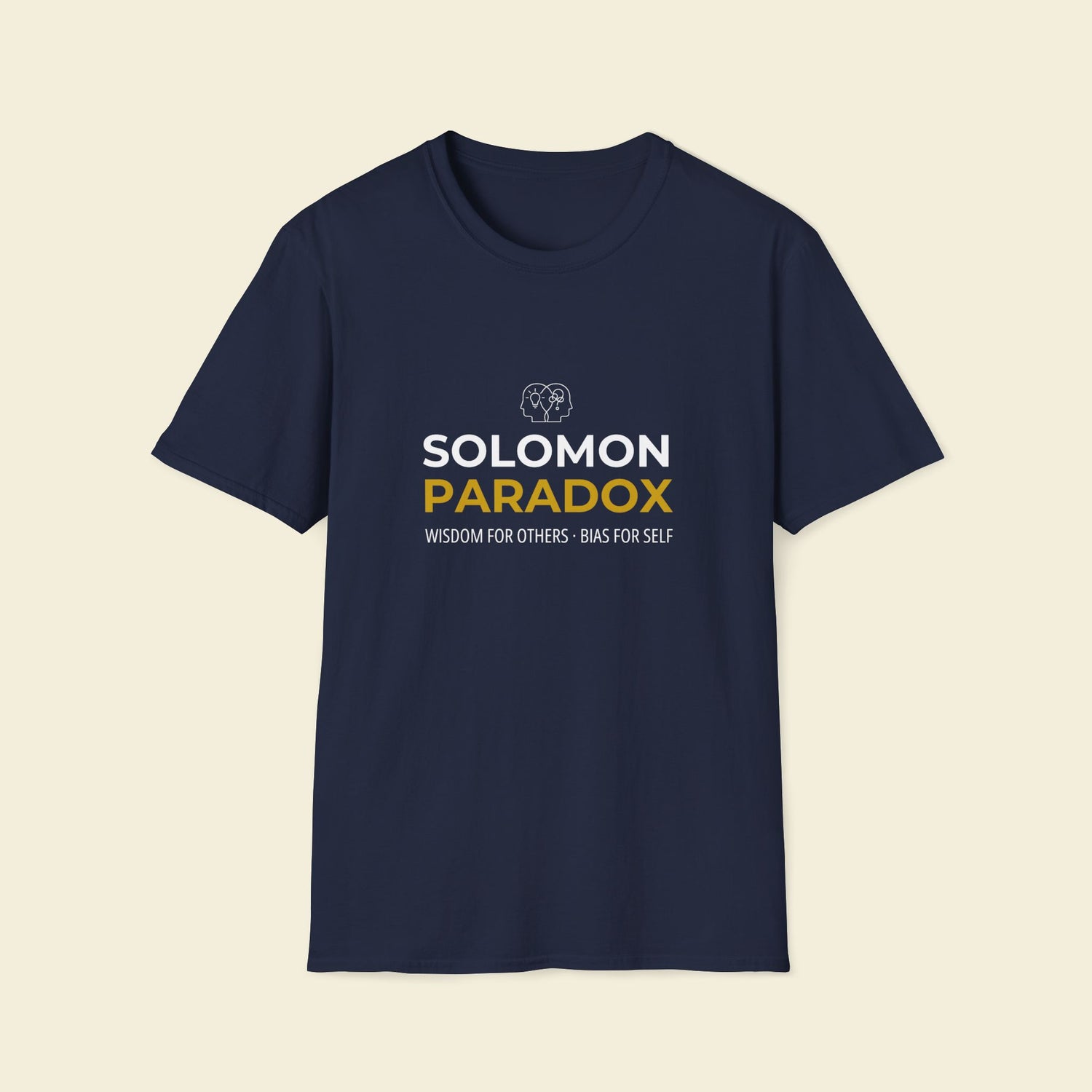 Solomon Paradox – Minimalist Psychology Tee Navy