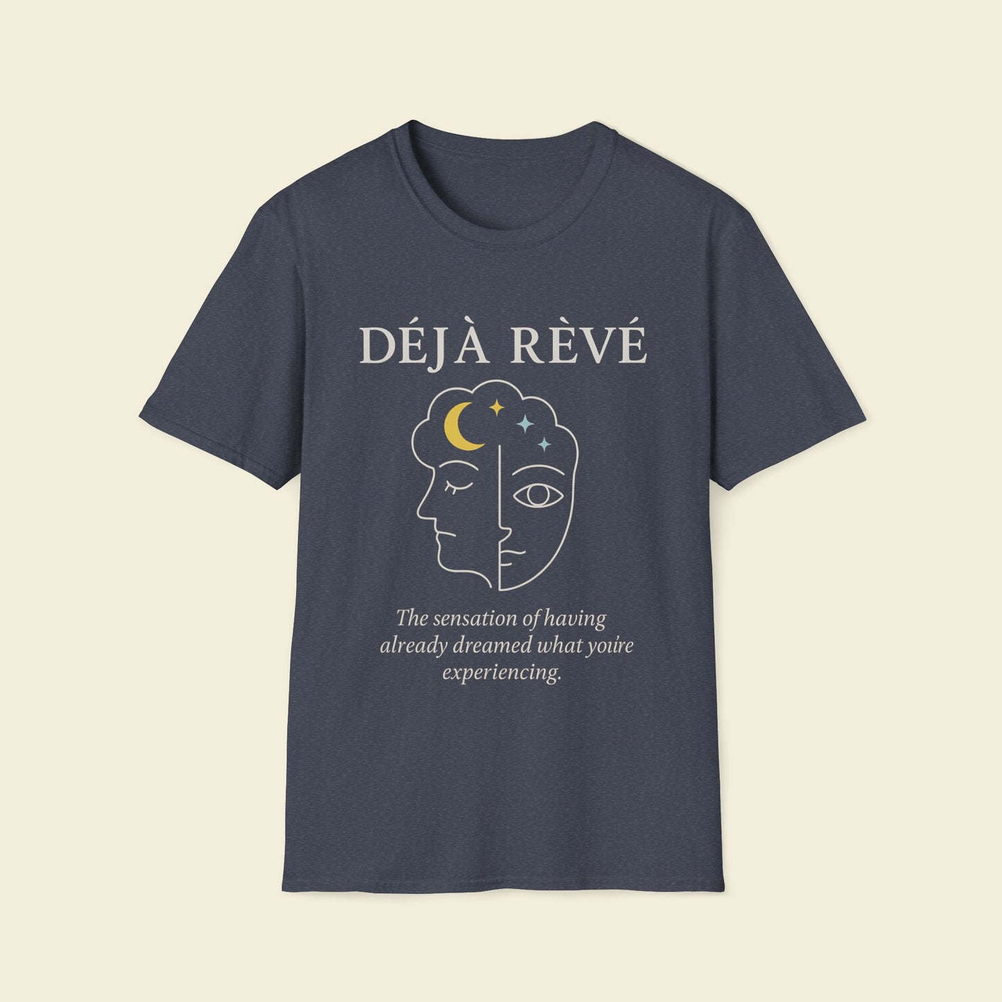 Déjà Rêvé – Minimalist Psychology Tee Heather Navy