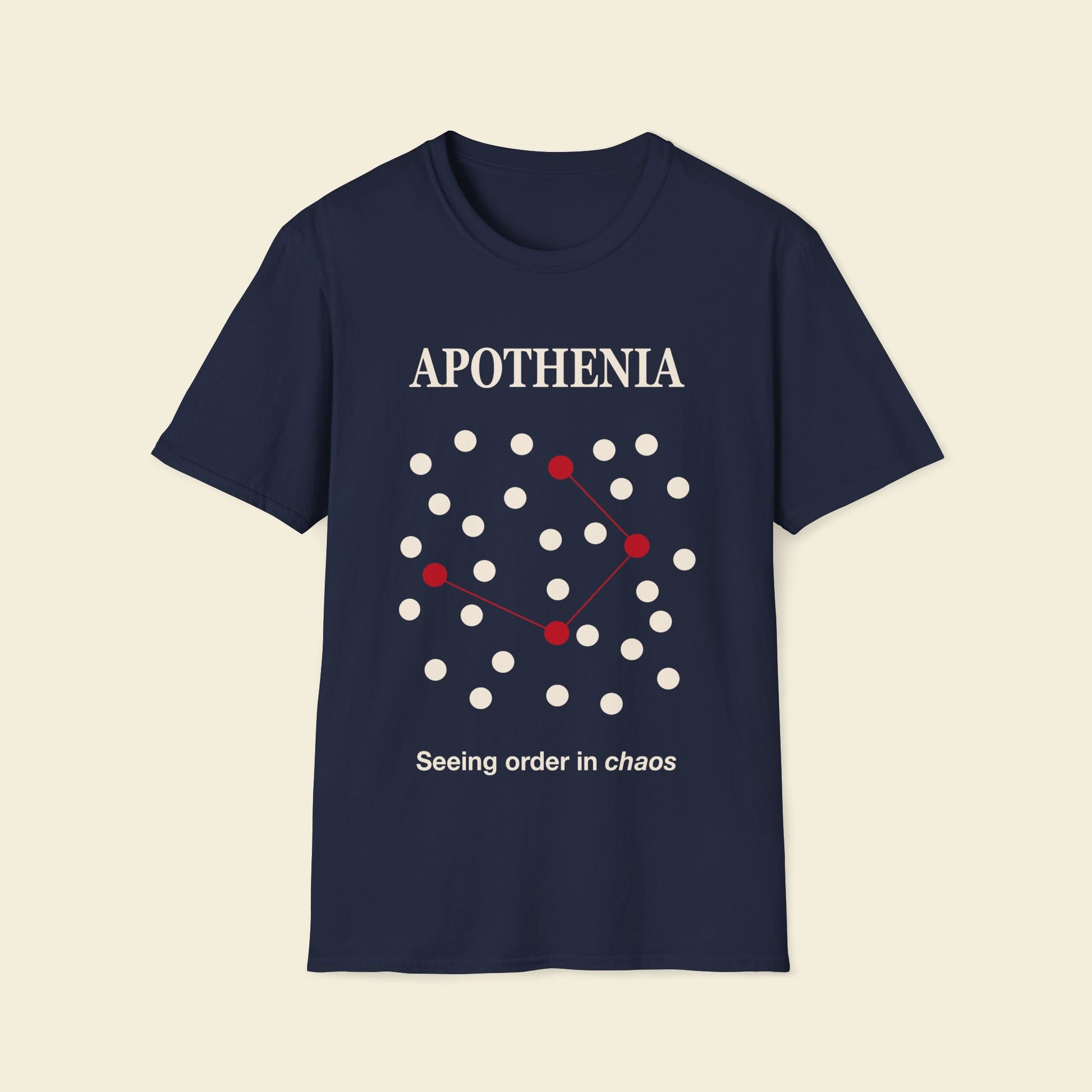 Apophenia – Minimalist Psychology Tee Navy