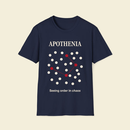 Apophenia – Minimalist Psychology Tee Navy