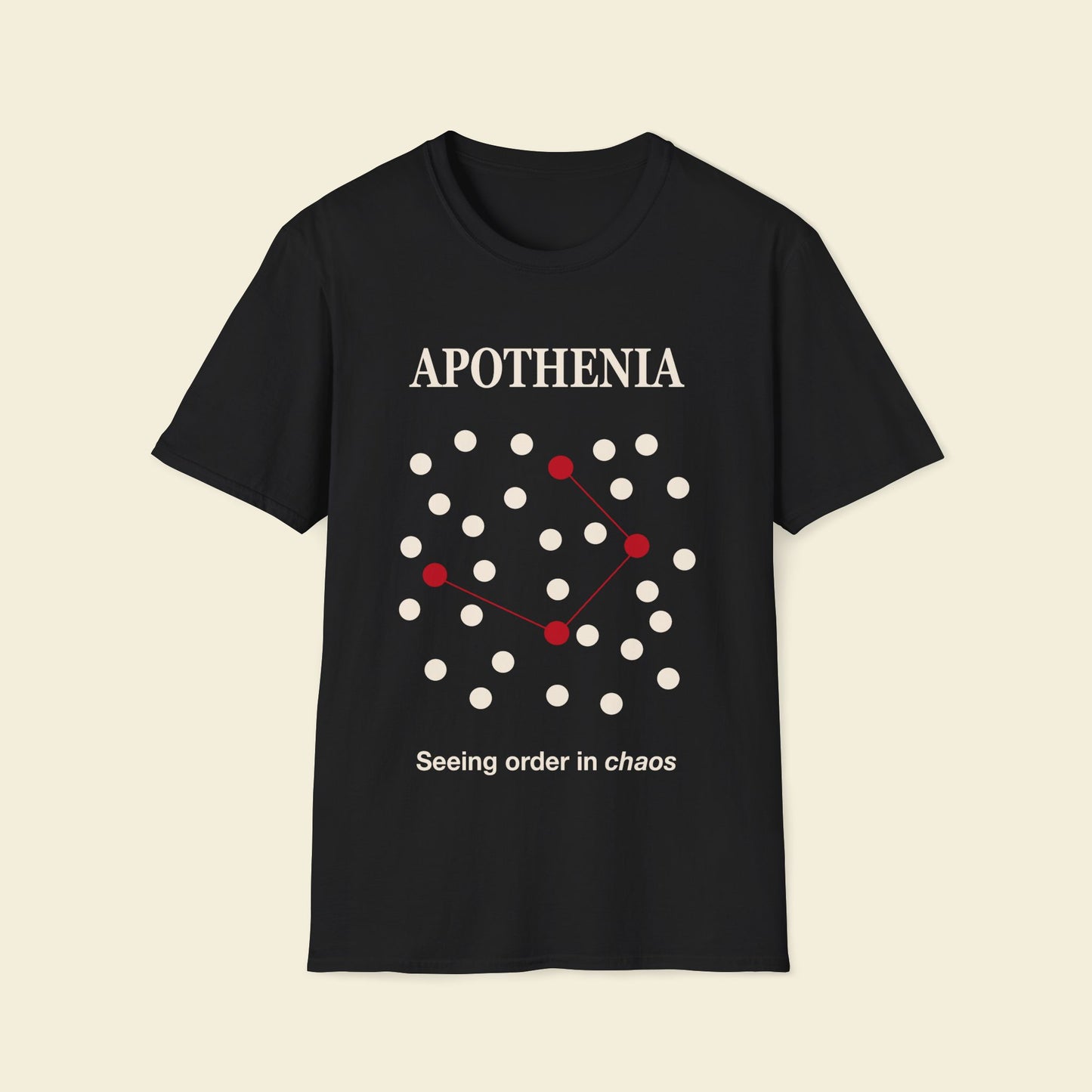 Apophenia – Minimalist Psychology Tee Black