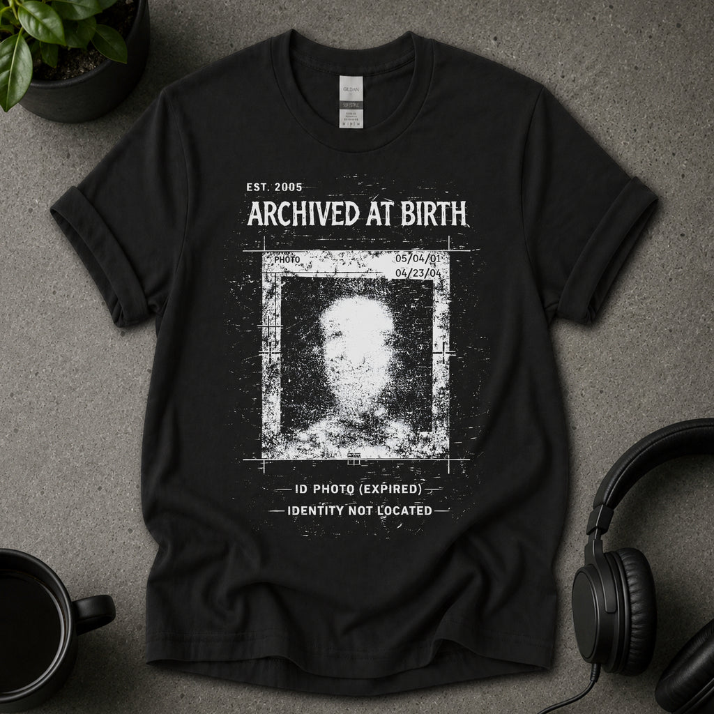 Archived at Birth Dark Graphic T-Shirt