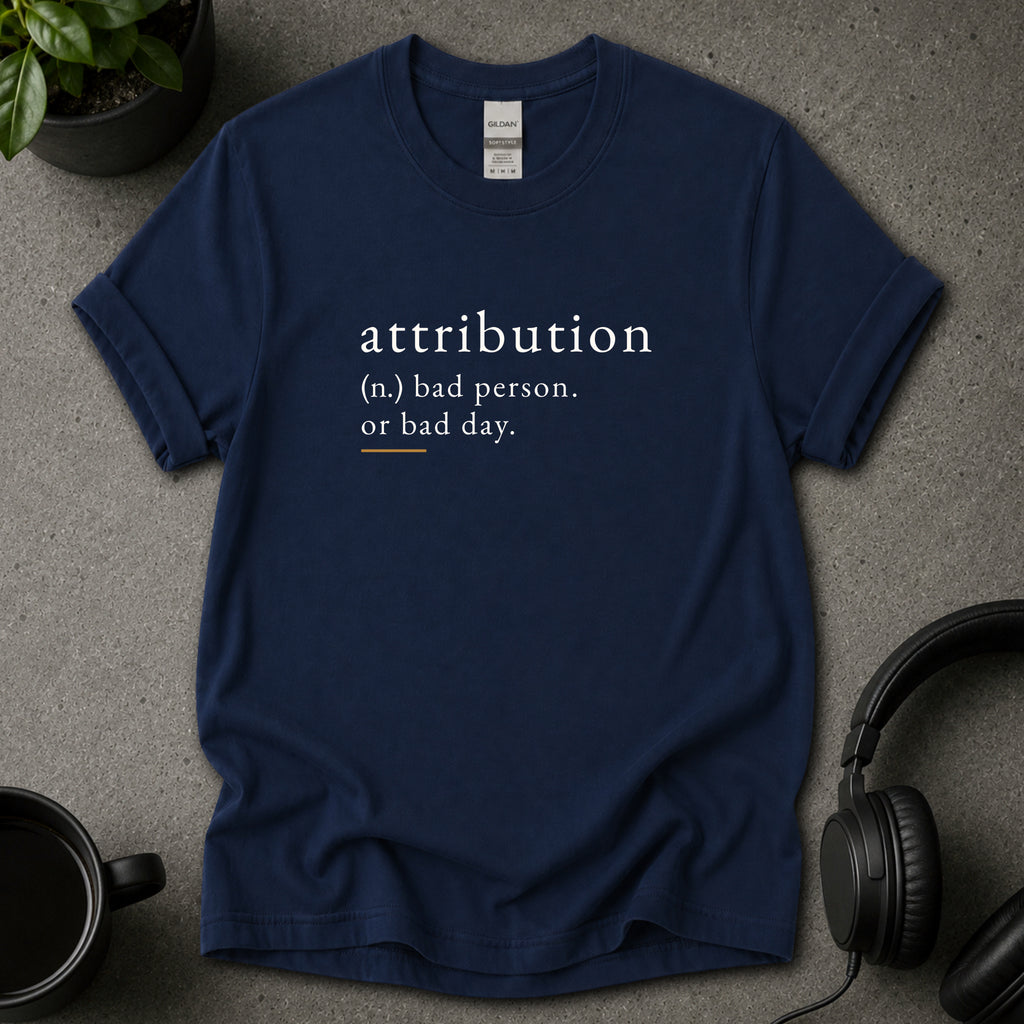 Attribution Bias Psychology Word T-Shirt