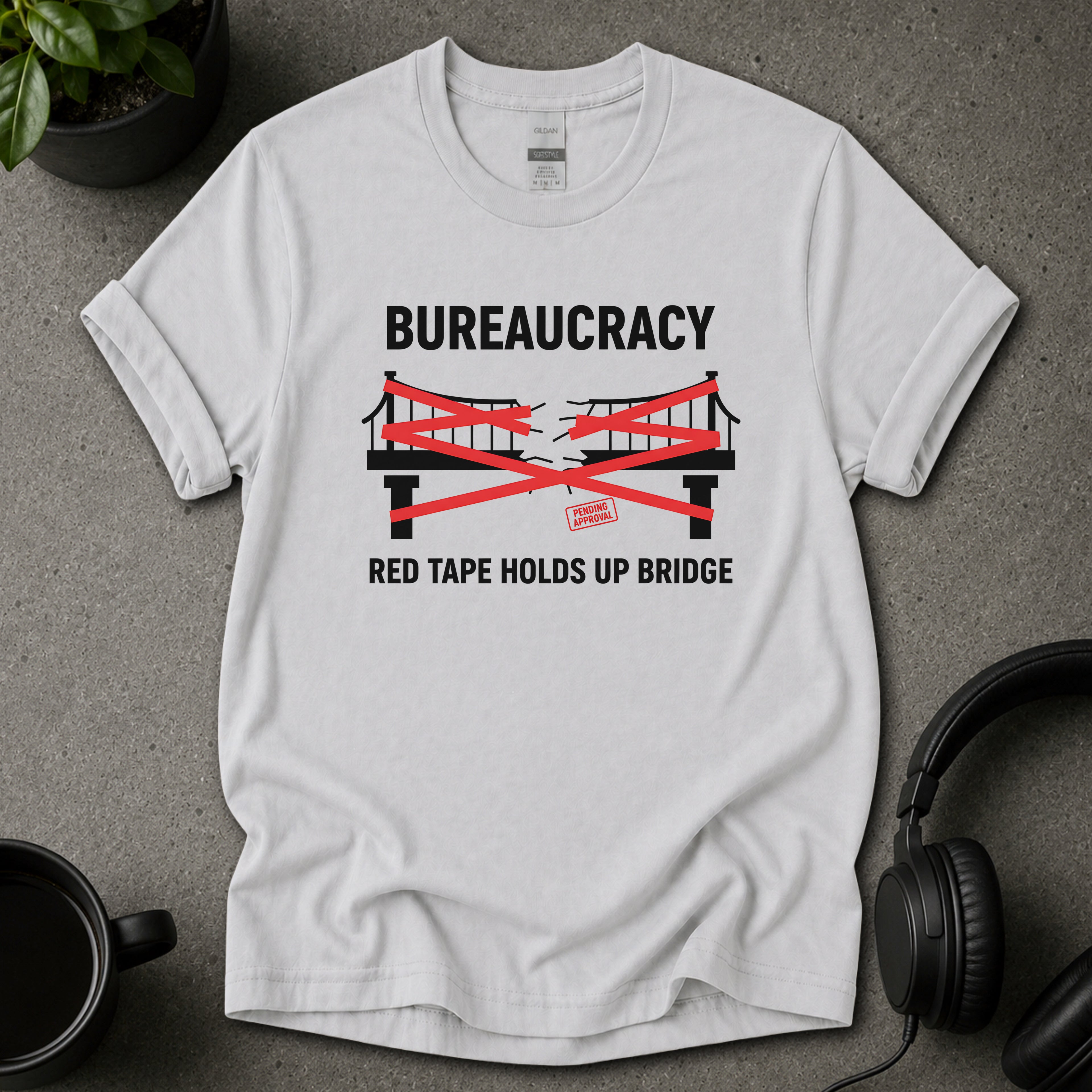 Bureaucracy Satire Graphic T-Shirt