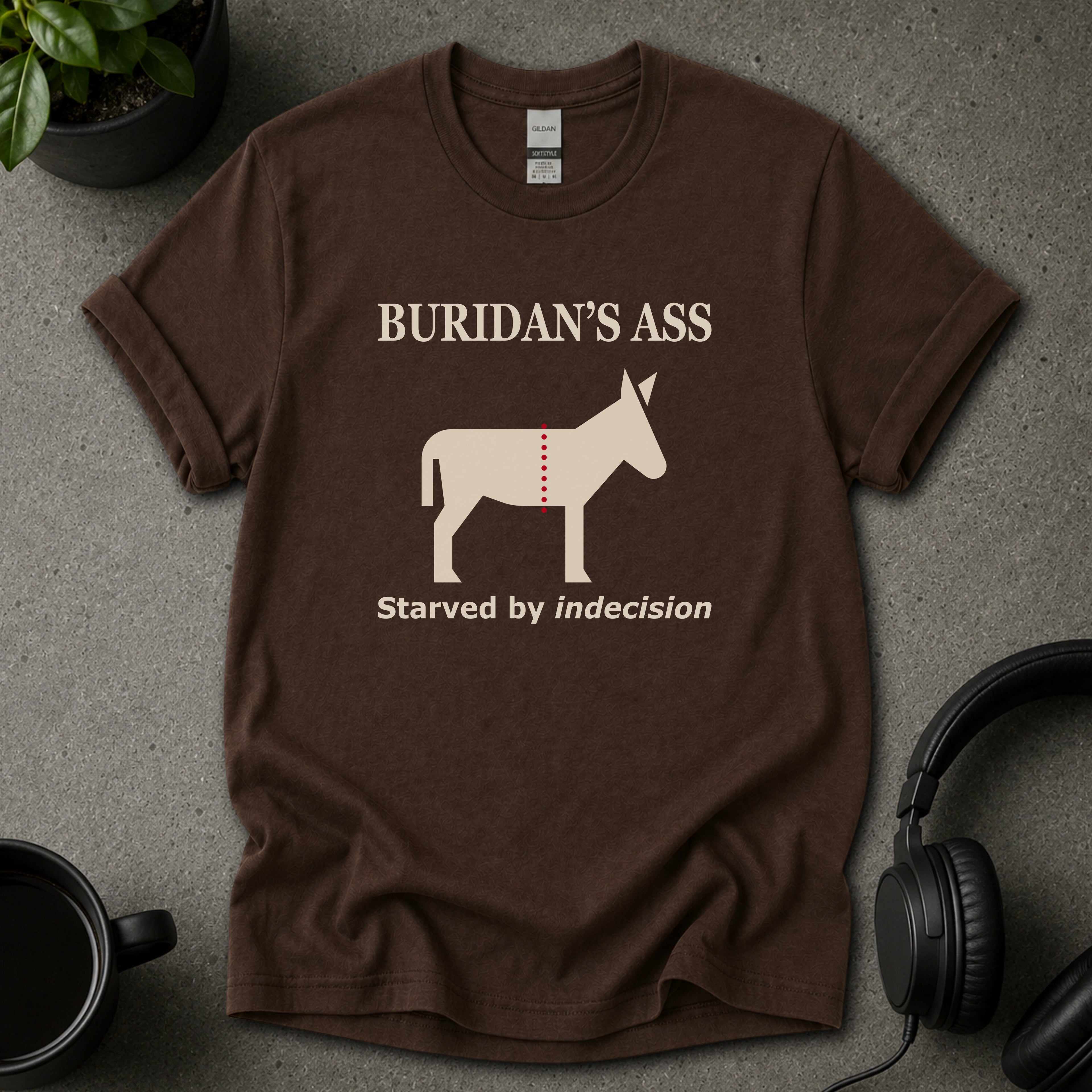 Buridan’s Ass Philosophy Graphic T-Shirt