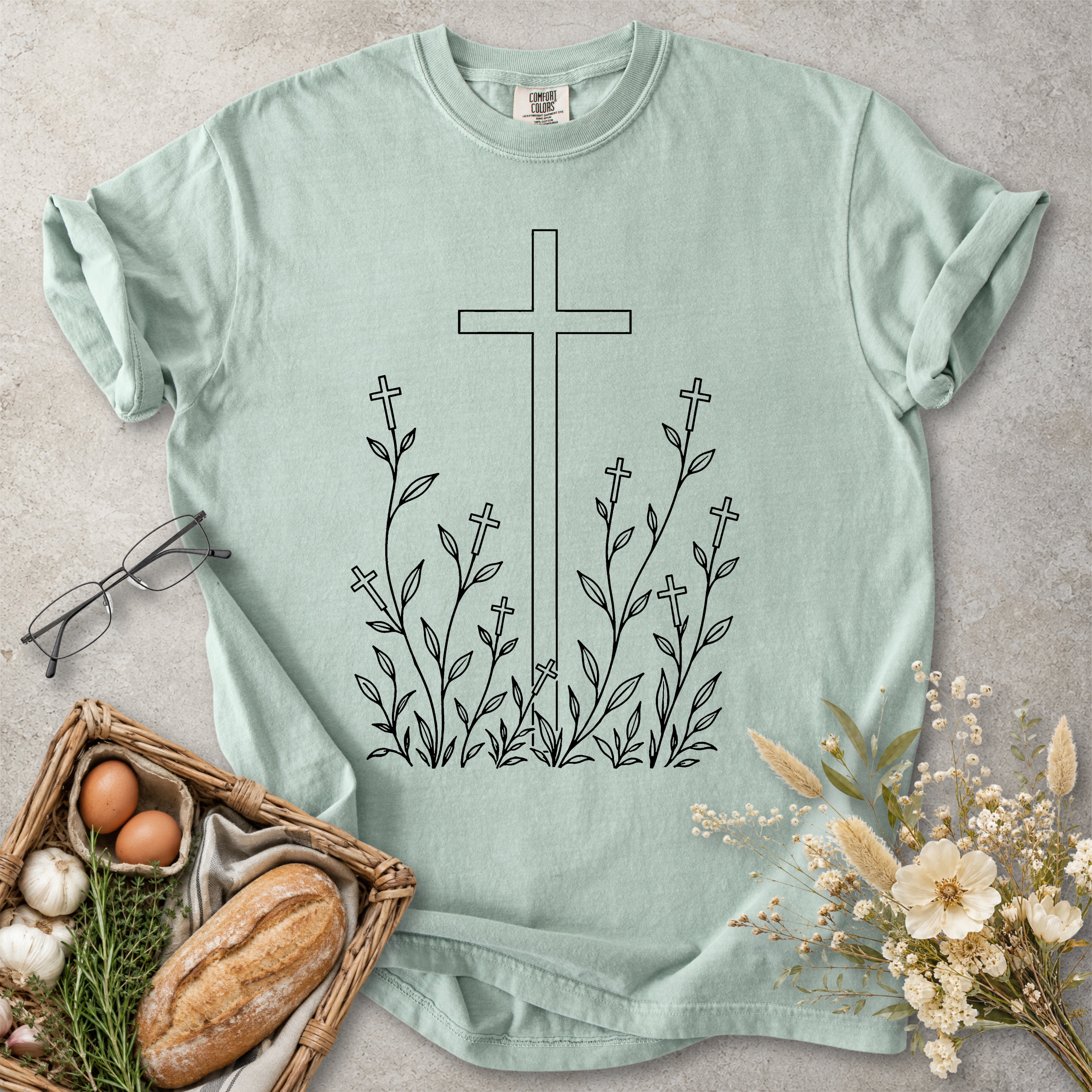 Cross Garden Christian Faith T-Shirt
