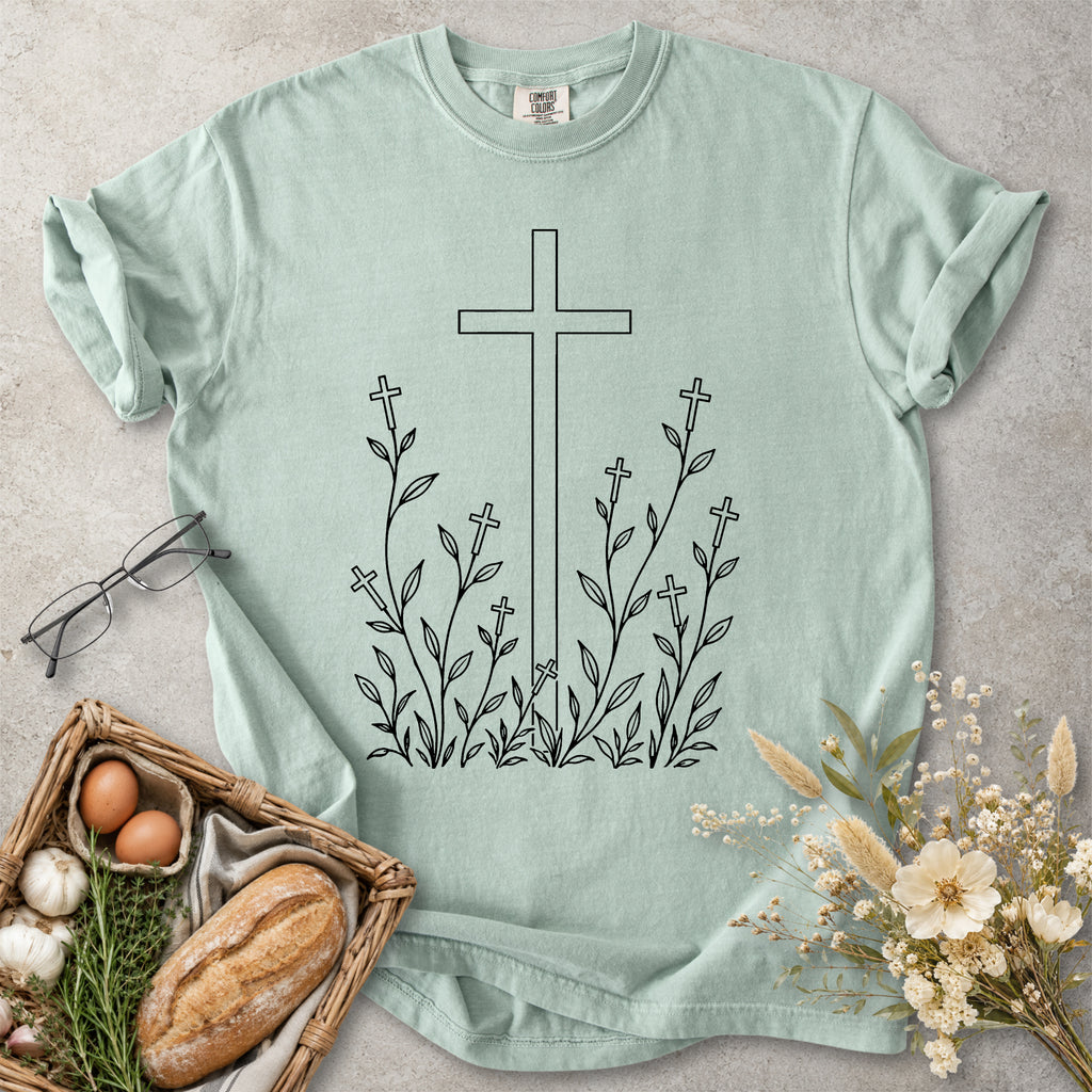 Cross Garden Christian Faith T-Shirt
