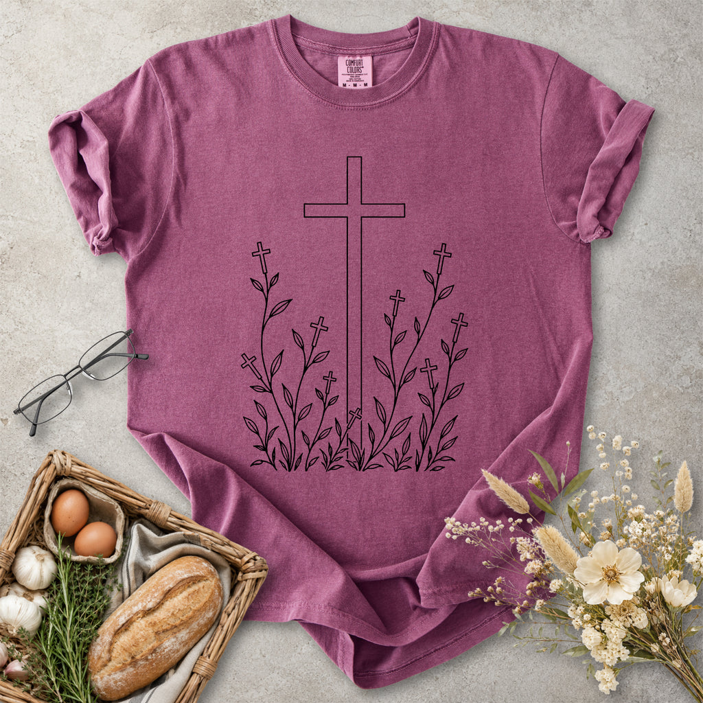 Cross Garden Christian Faith T-Shirt