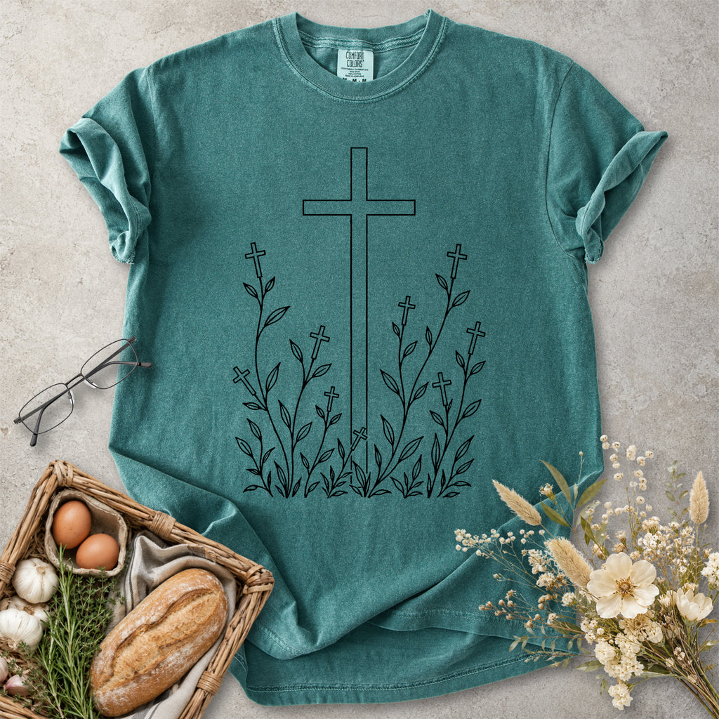 Cross Garden Christian Faith T-Shirt