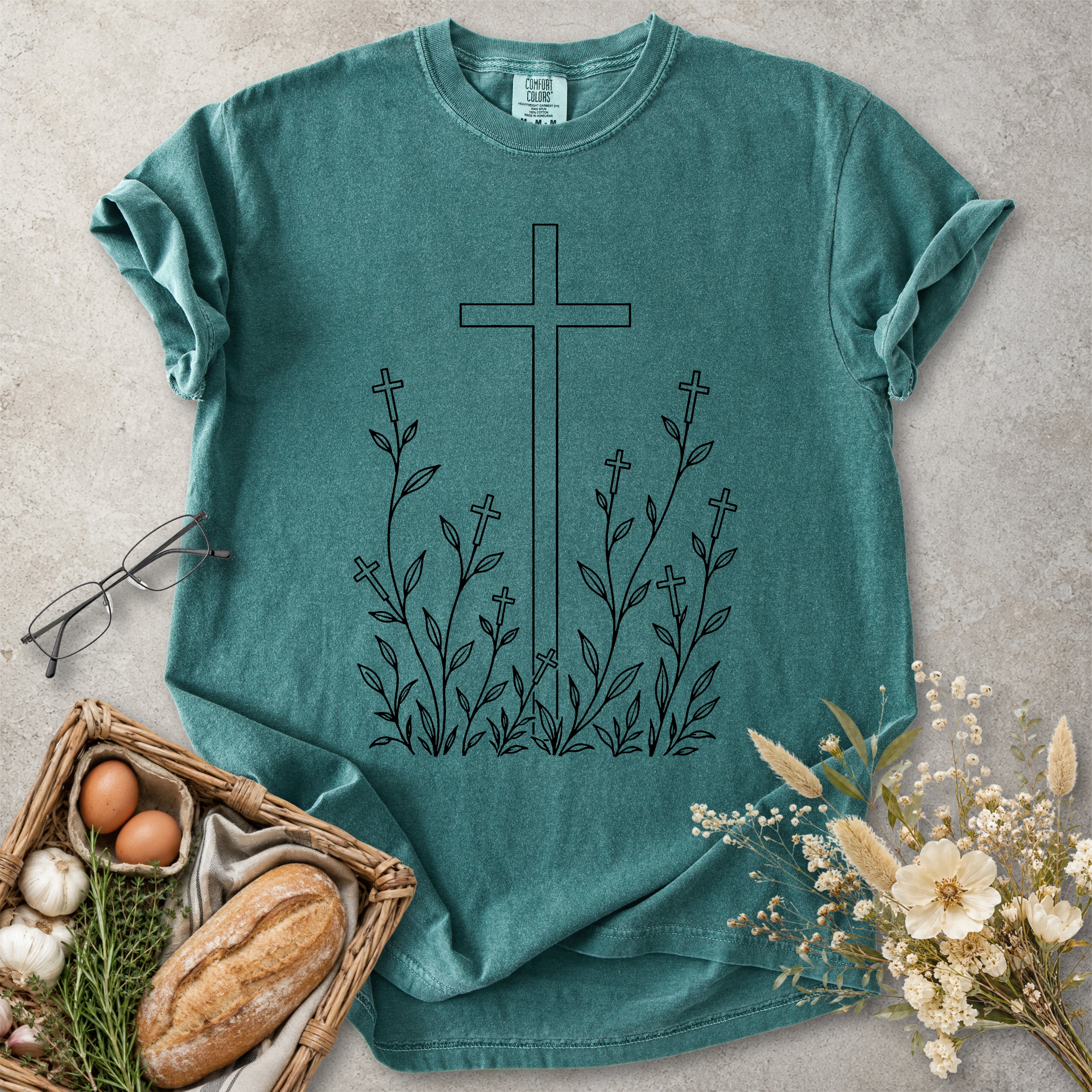 Cross Garden Christian Faith T-Shirt