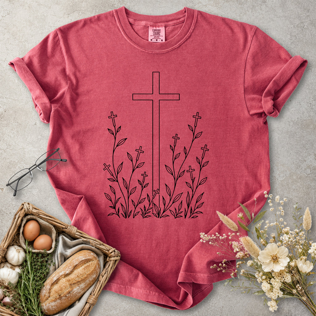 Cross Garden Christian Faith T-Shirt
