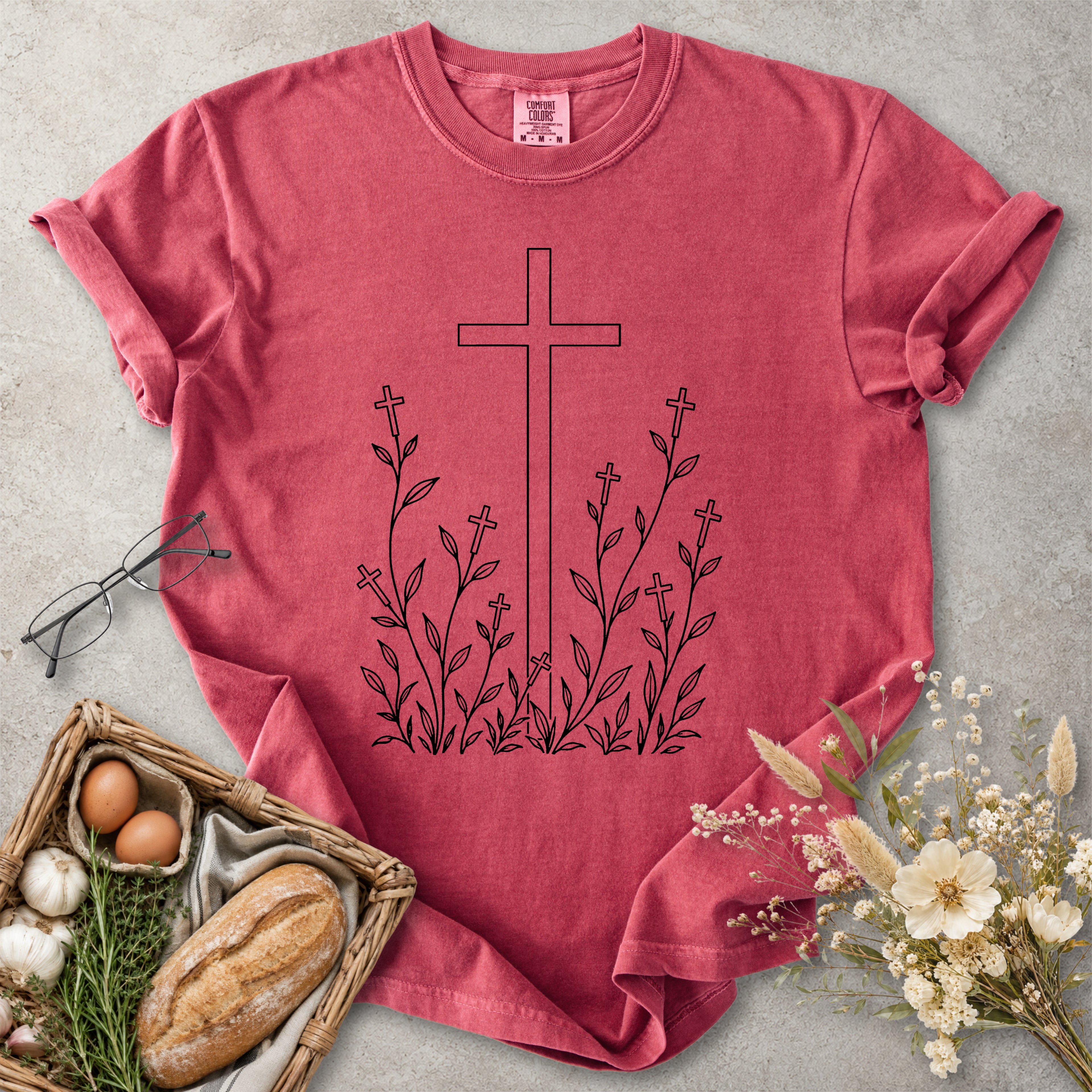Cross Garden Christian Faith T-Shirt