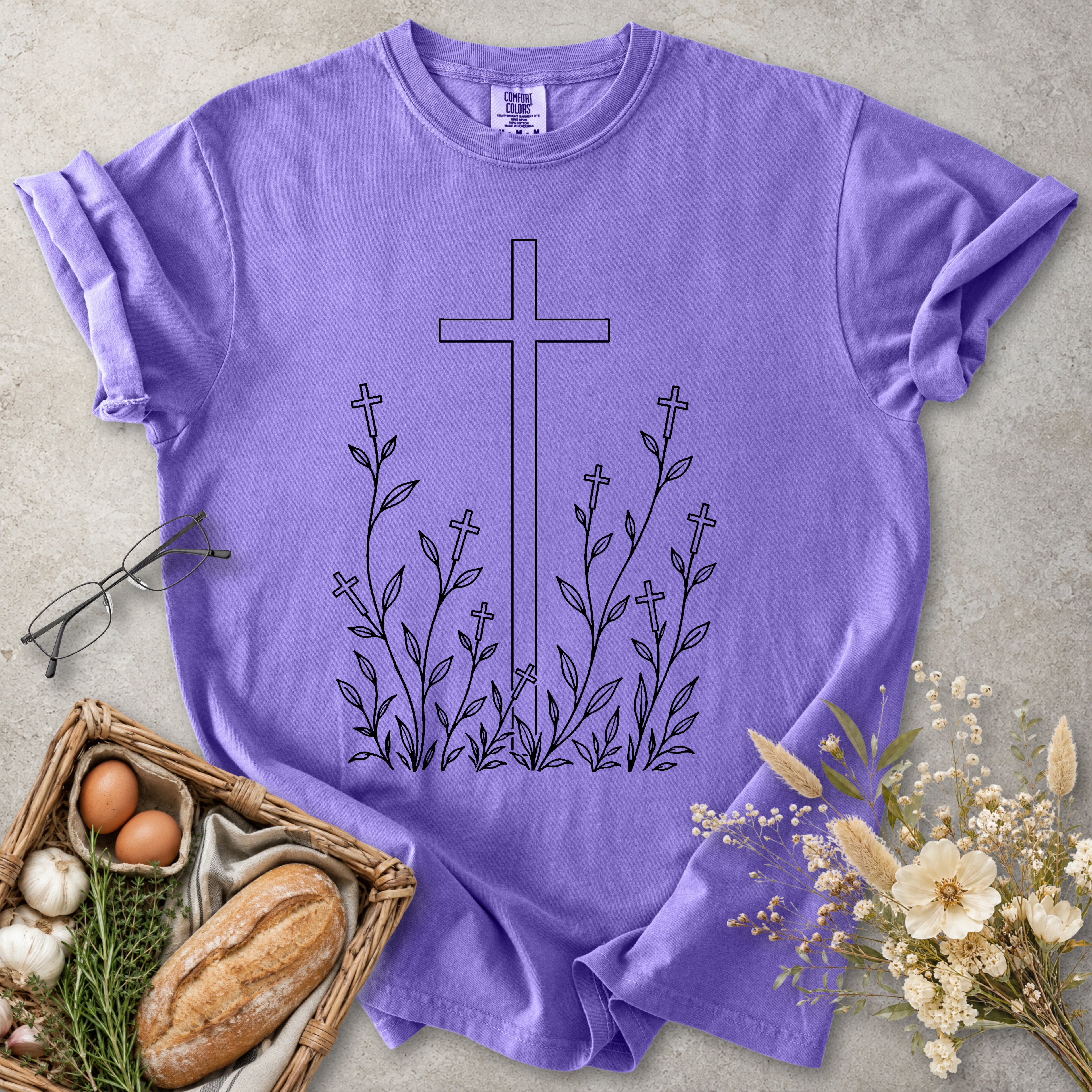 Cross Garden Christian Faith T-Shirt