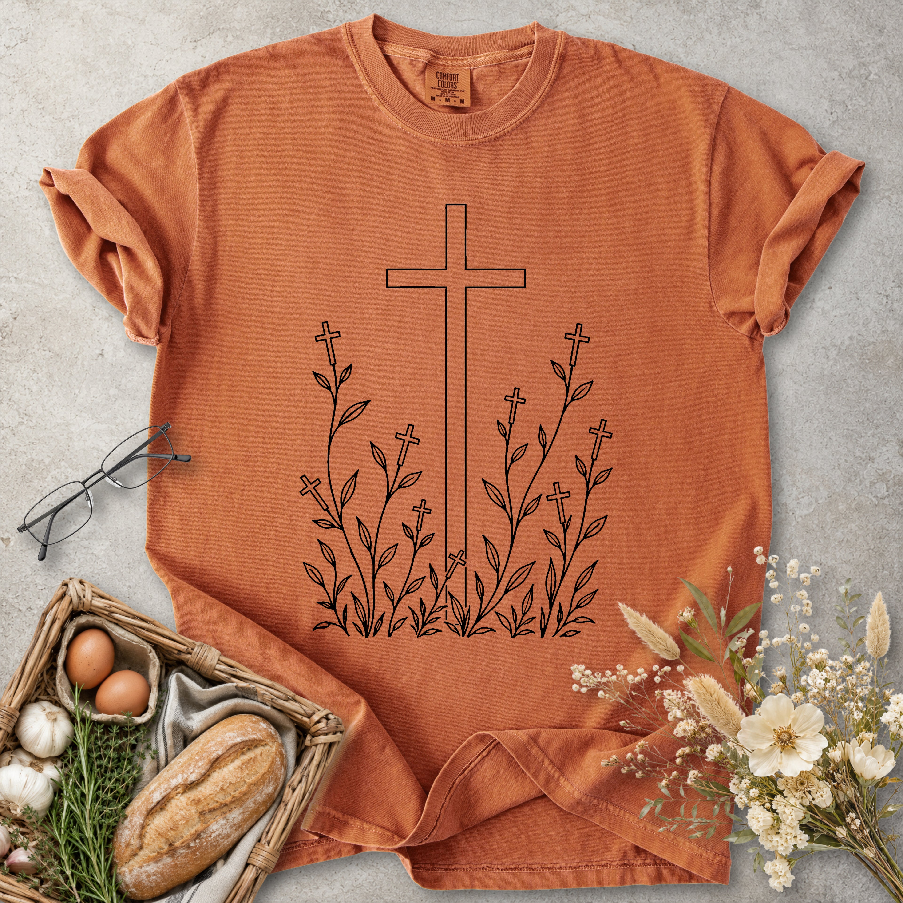 Cross Garden Christian Faith T-Shirt