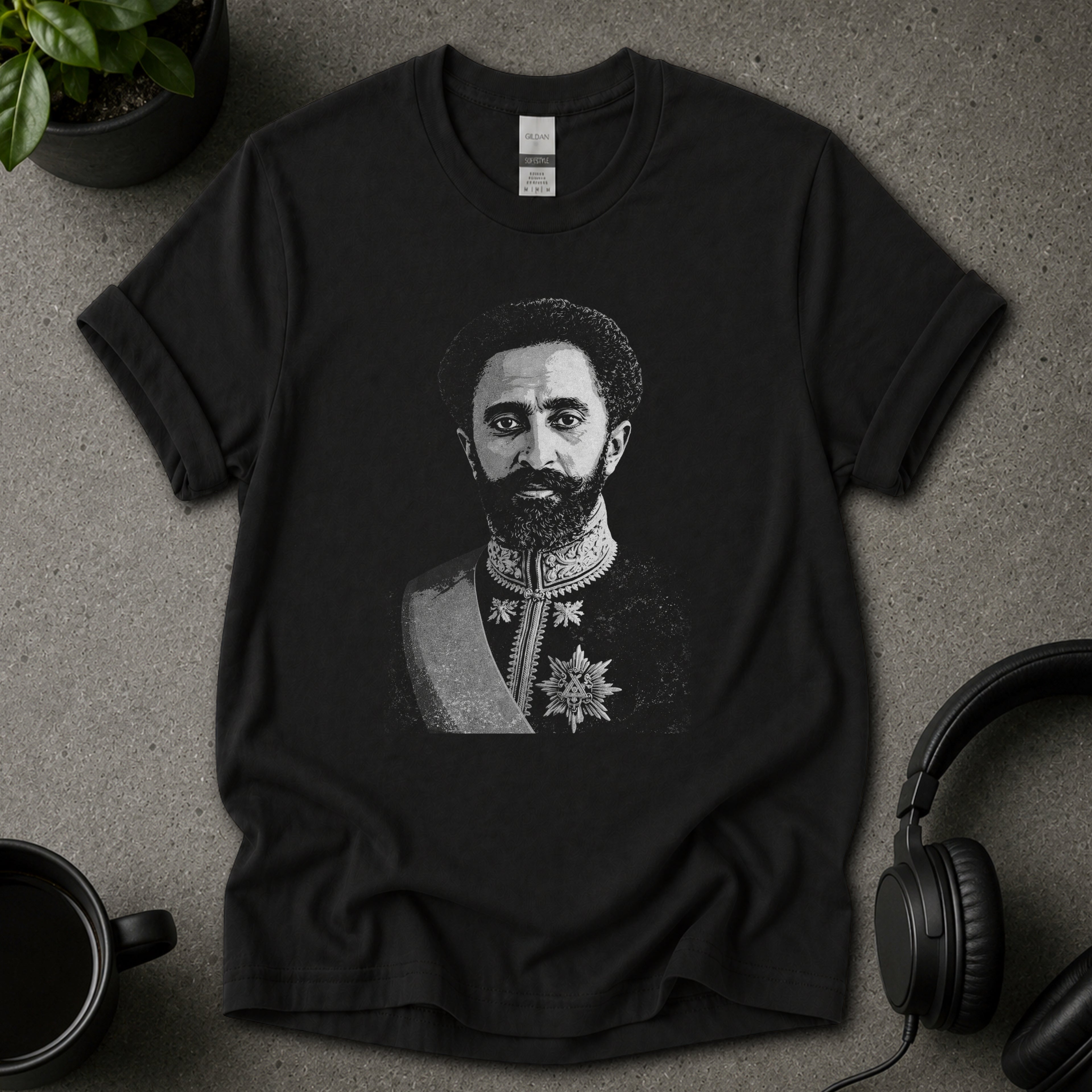 Haile Selassie Reggae Graphic T-Shirt