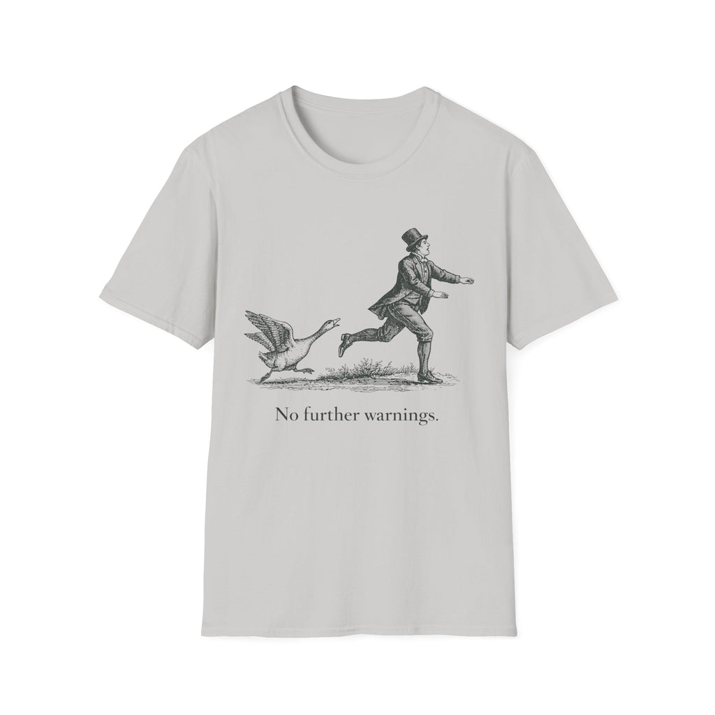 Ice grey t-shirt with a graphic of a person lifting a monster truck on a white background